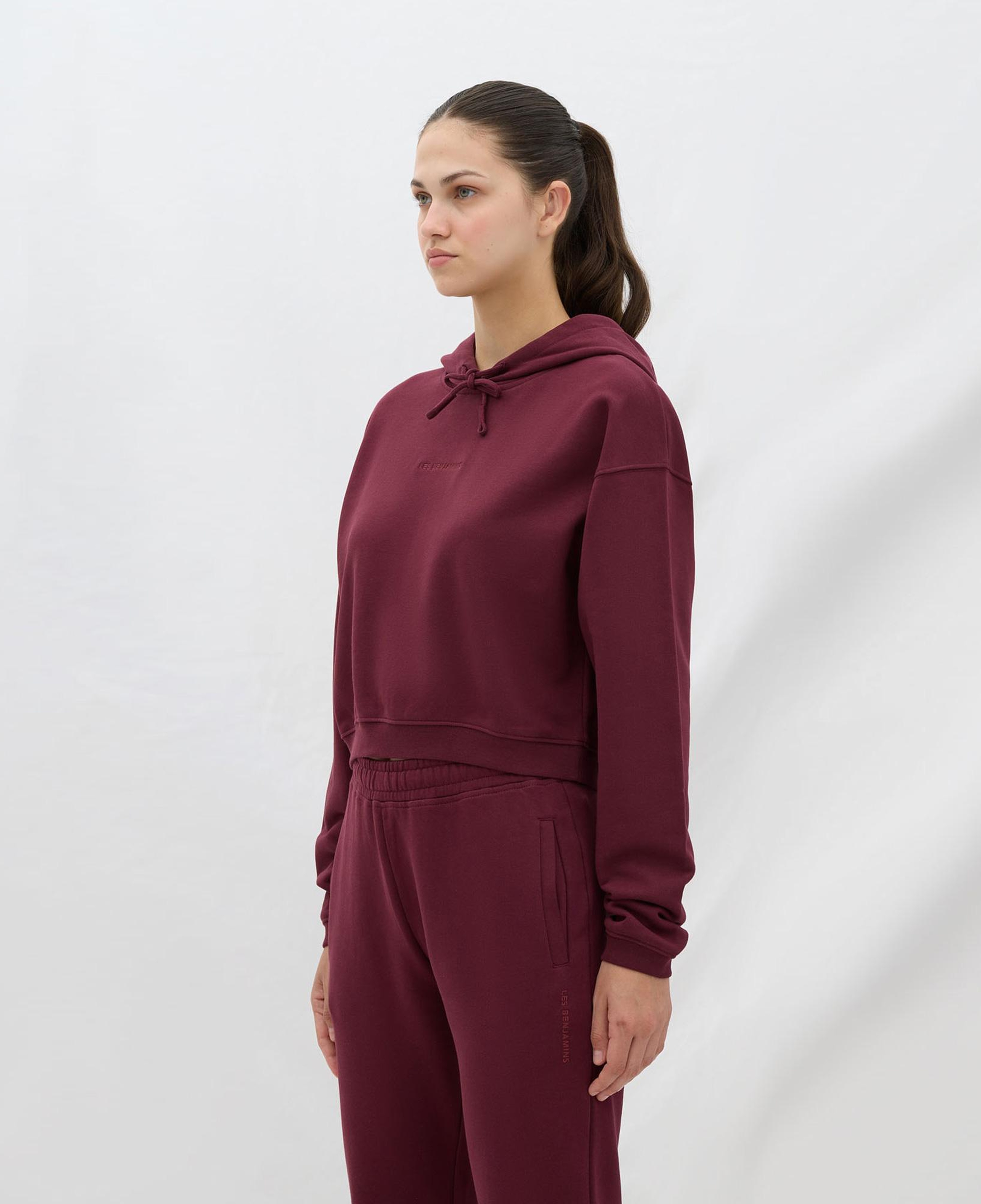 Les Benjamins Essential Kadın Bordo Hoodie