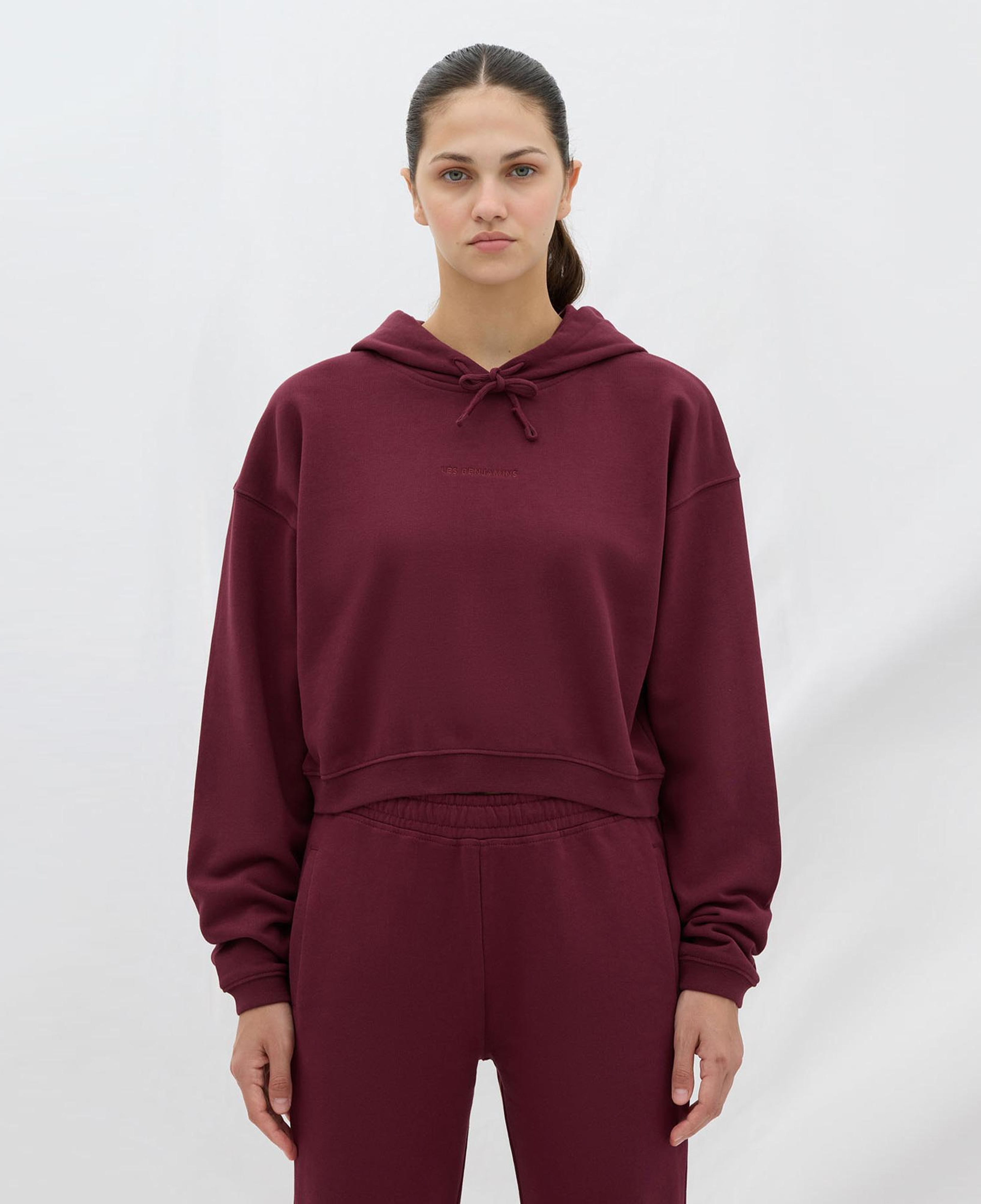 Les Benjamins Essential Kadın Bordo Hoodie