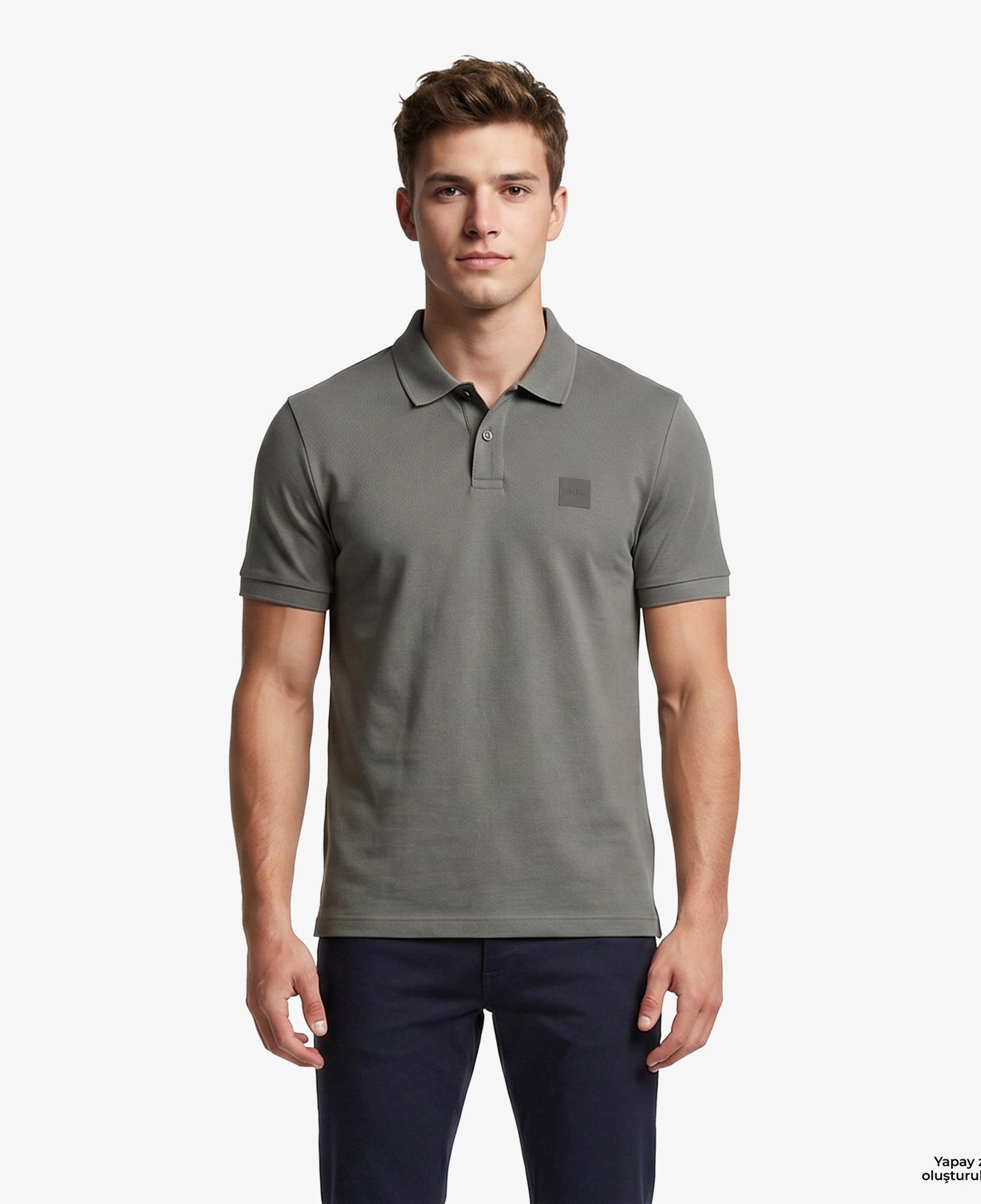 Boss Passenger Erkek Gri Polo
