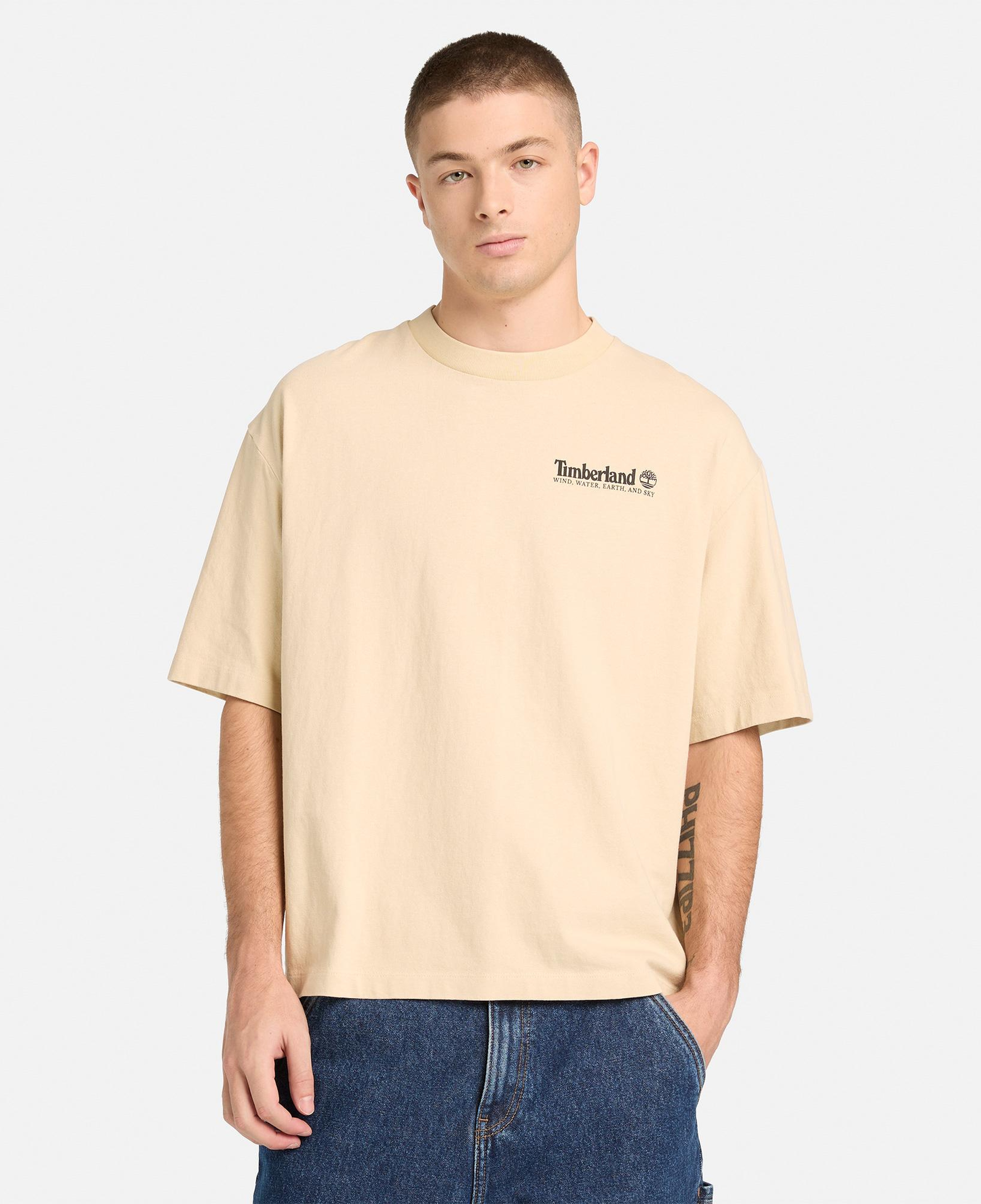 Timberland Outdoor Photo Back Graphic Erkek Gri T-Shirt