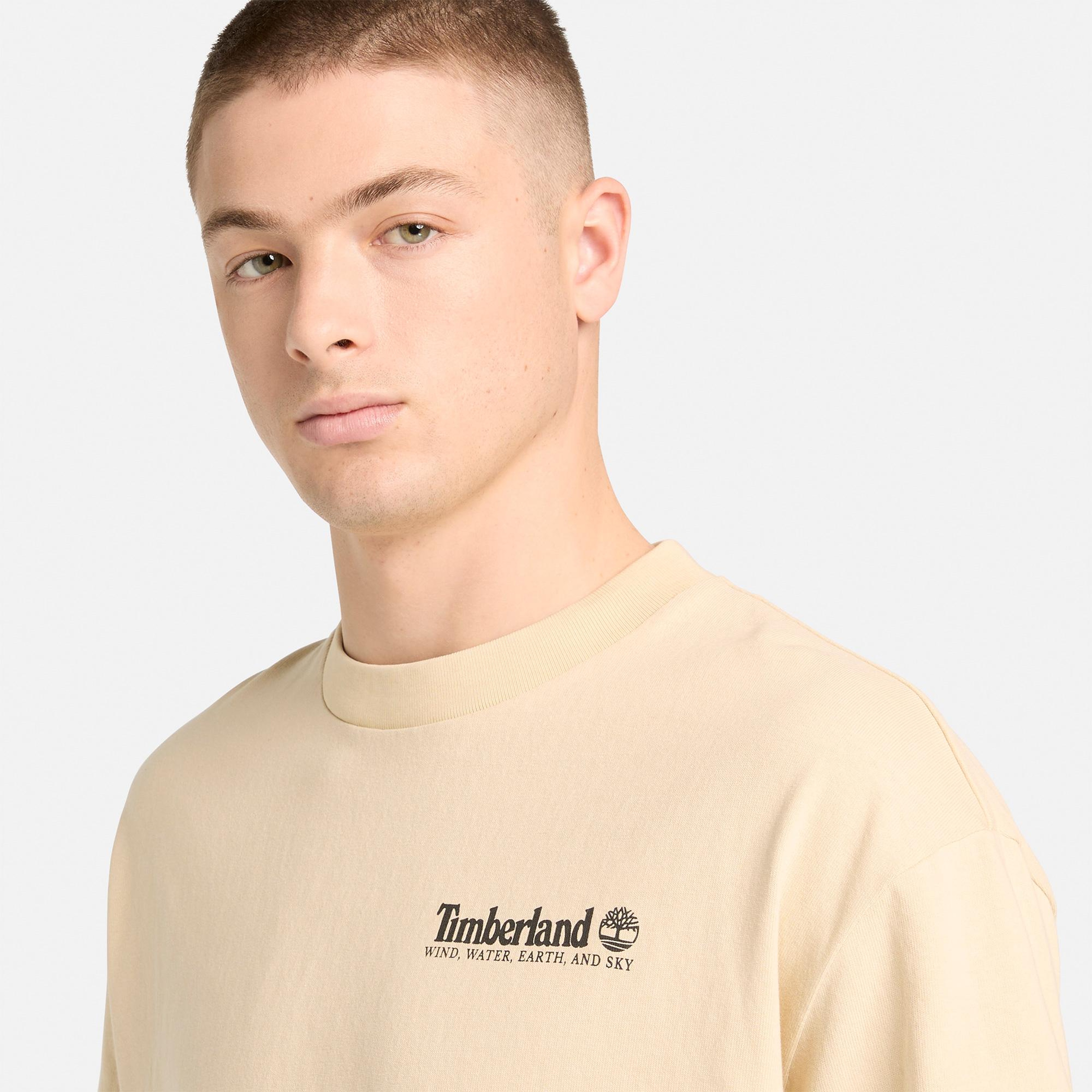 Timberland Outdoor Photo Back Graphic Erkek Gri T-Shirt