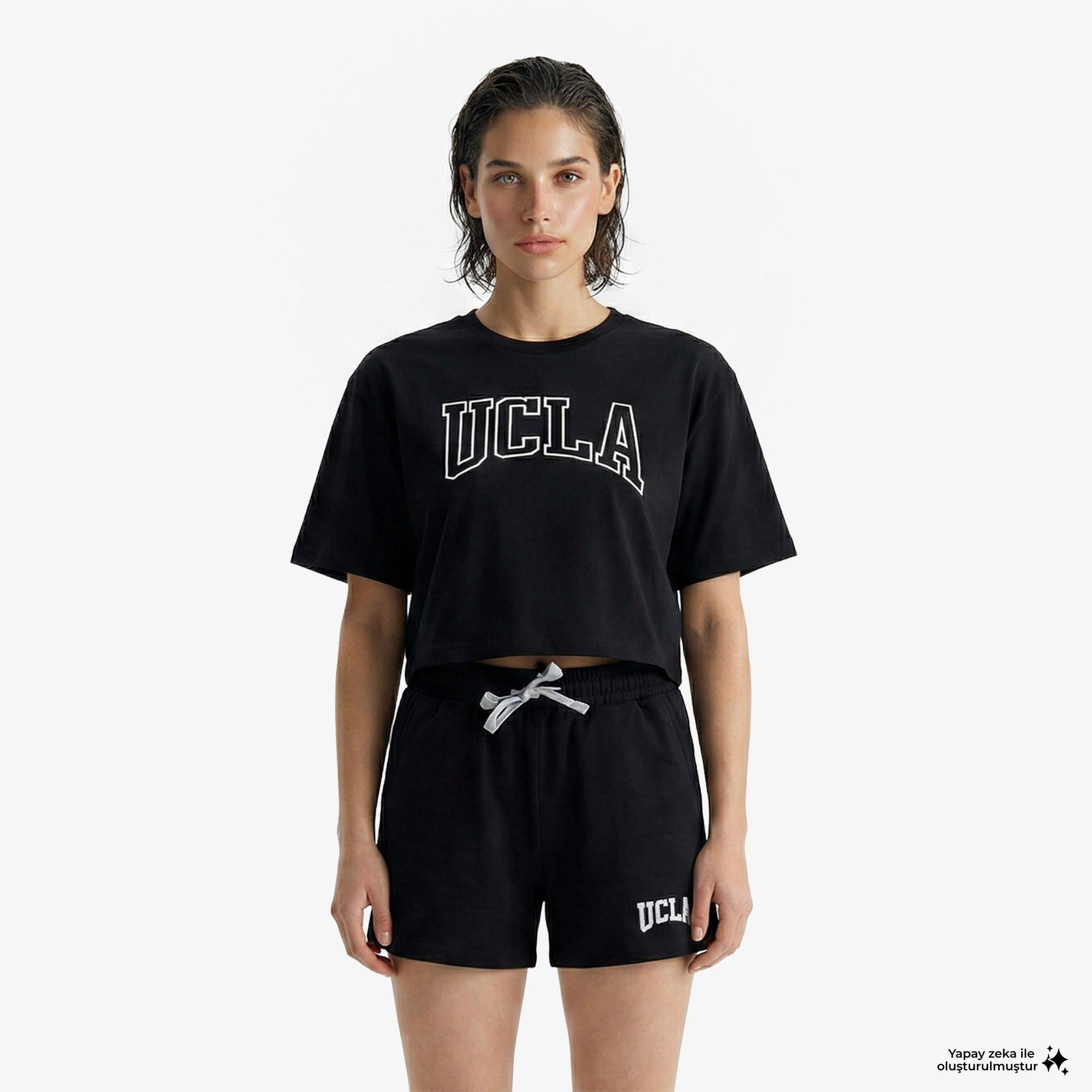 Ucla Helena Kadın Siyah T-Shirt