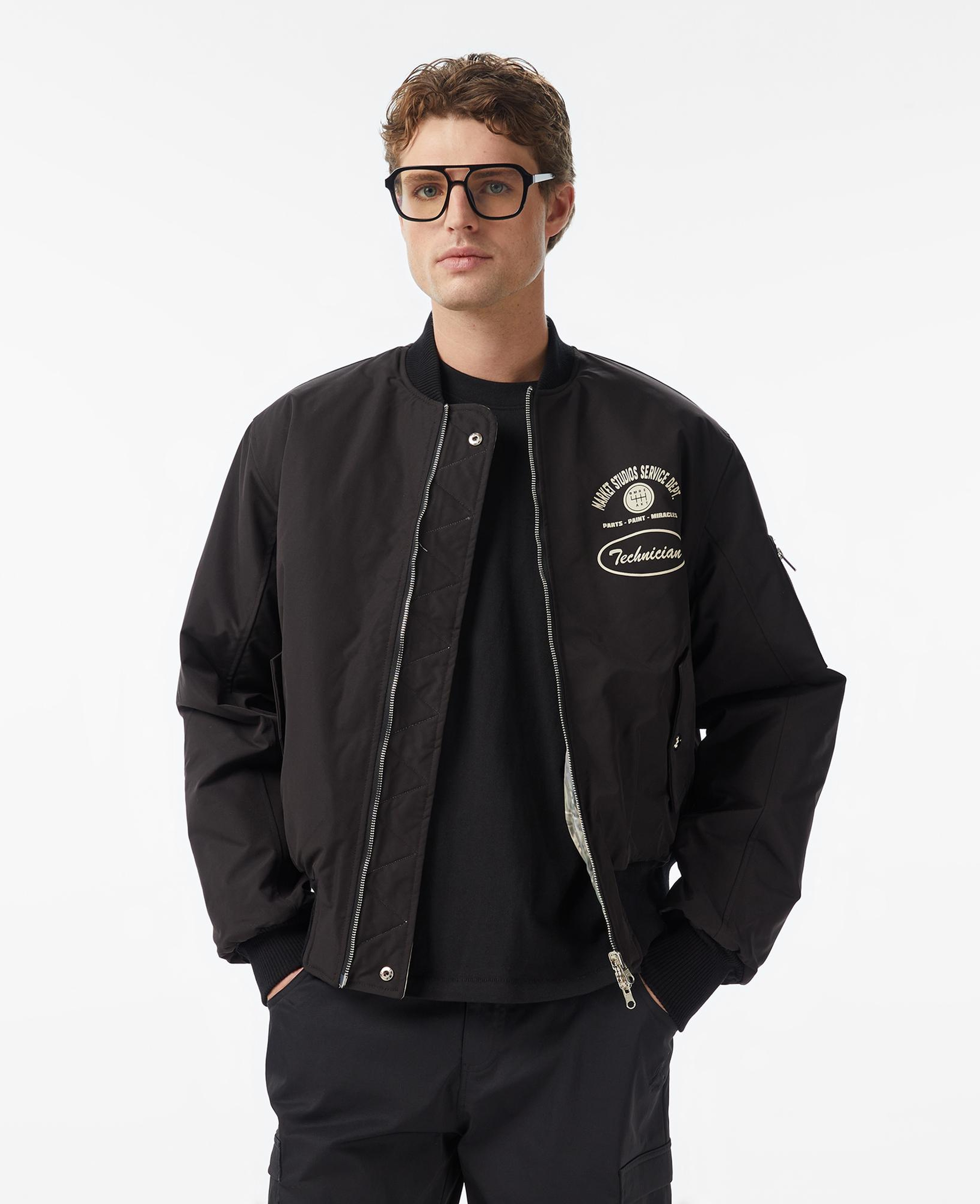 Market Handyman Reversible Bomber Erkek Siyah Ceket
