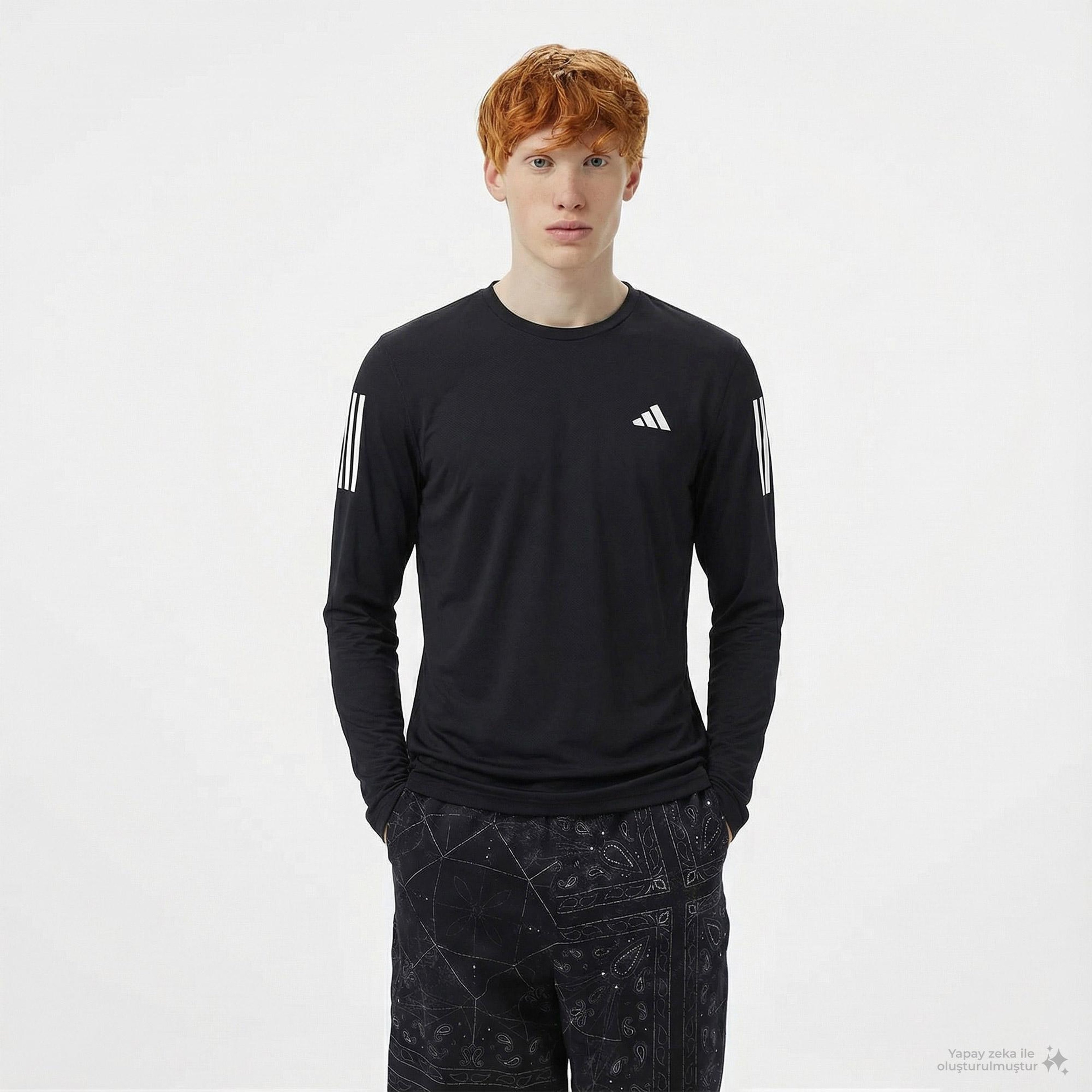 adidas Own The Run Erkek Siyah Koşu T-Shirt