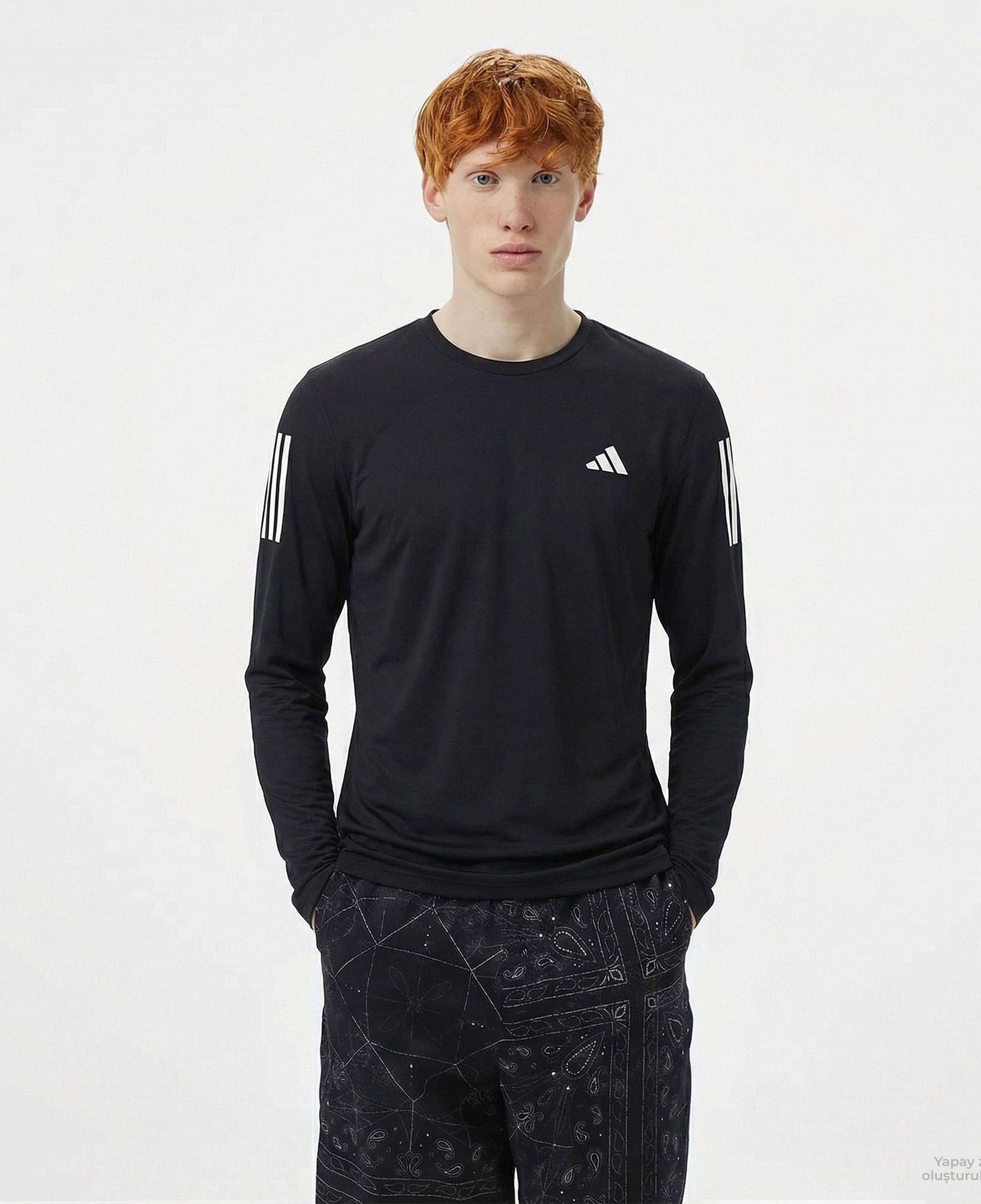adidas Own The Run Erkek Siyah Koşu T-Shirt