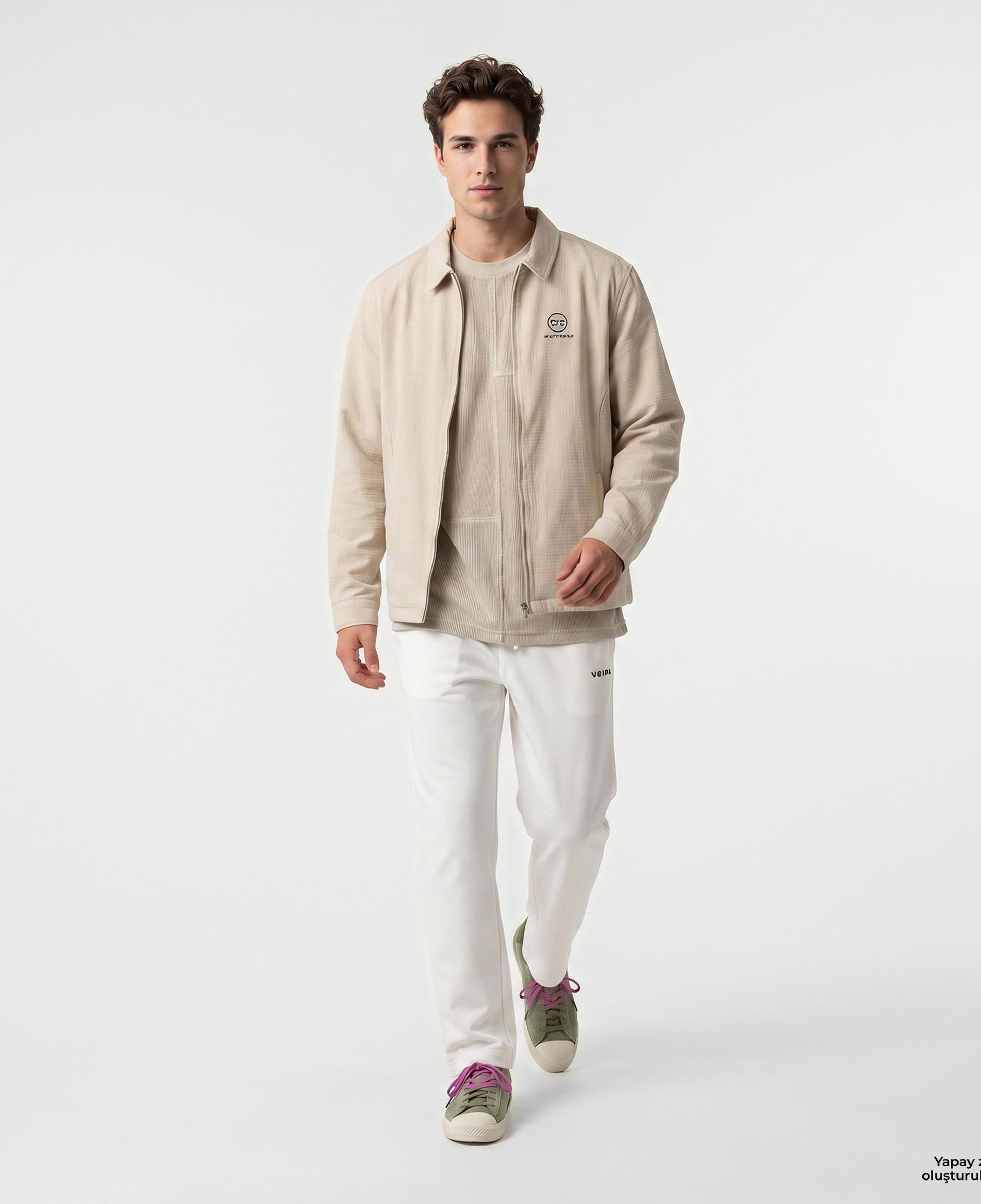 UNITED4 Comfort Fit Erkek Krem Ceket
