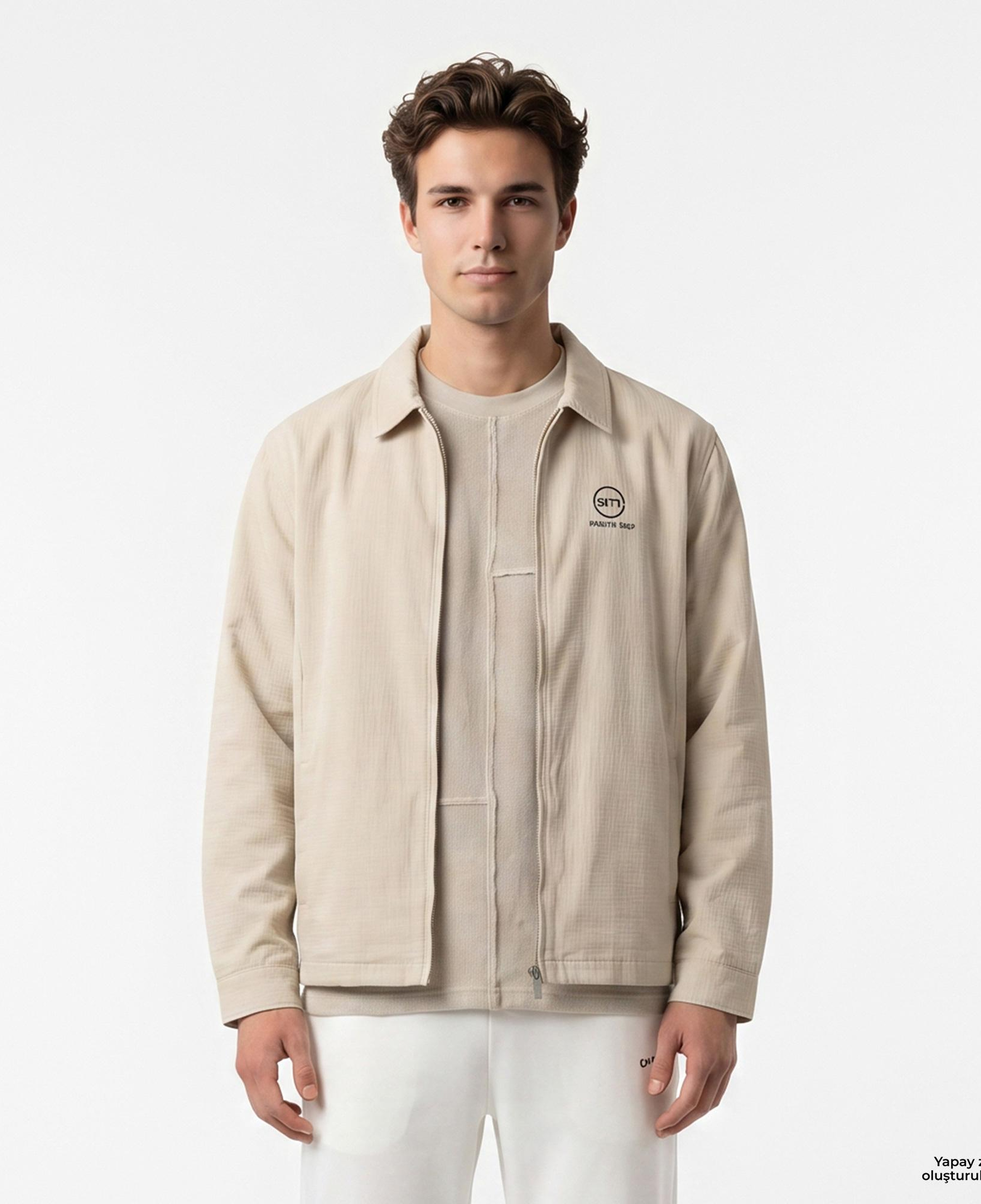UNITED4 Comfort Fit Erkek Krem Ceket