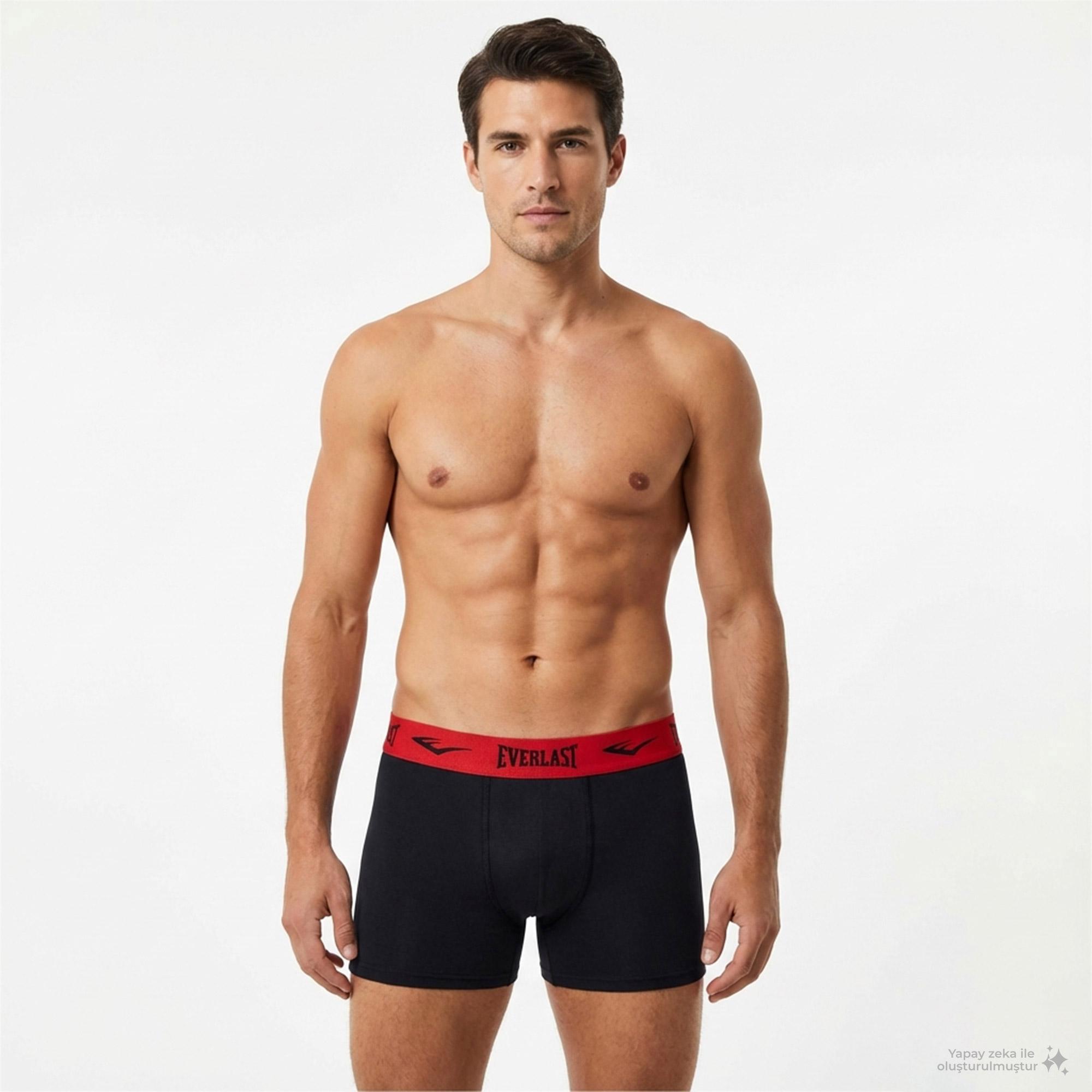 Everlast Erkek Siyah 3'lü Boxer