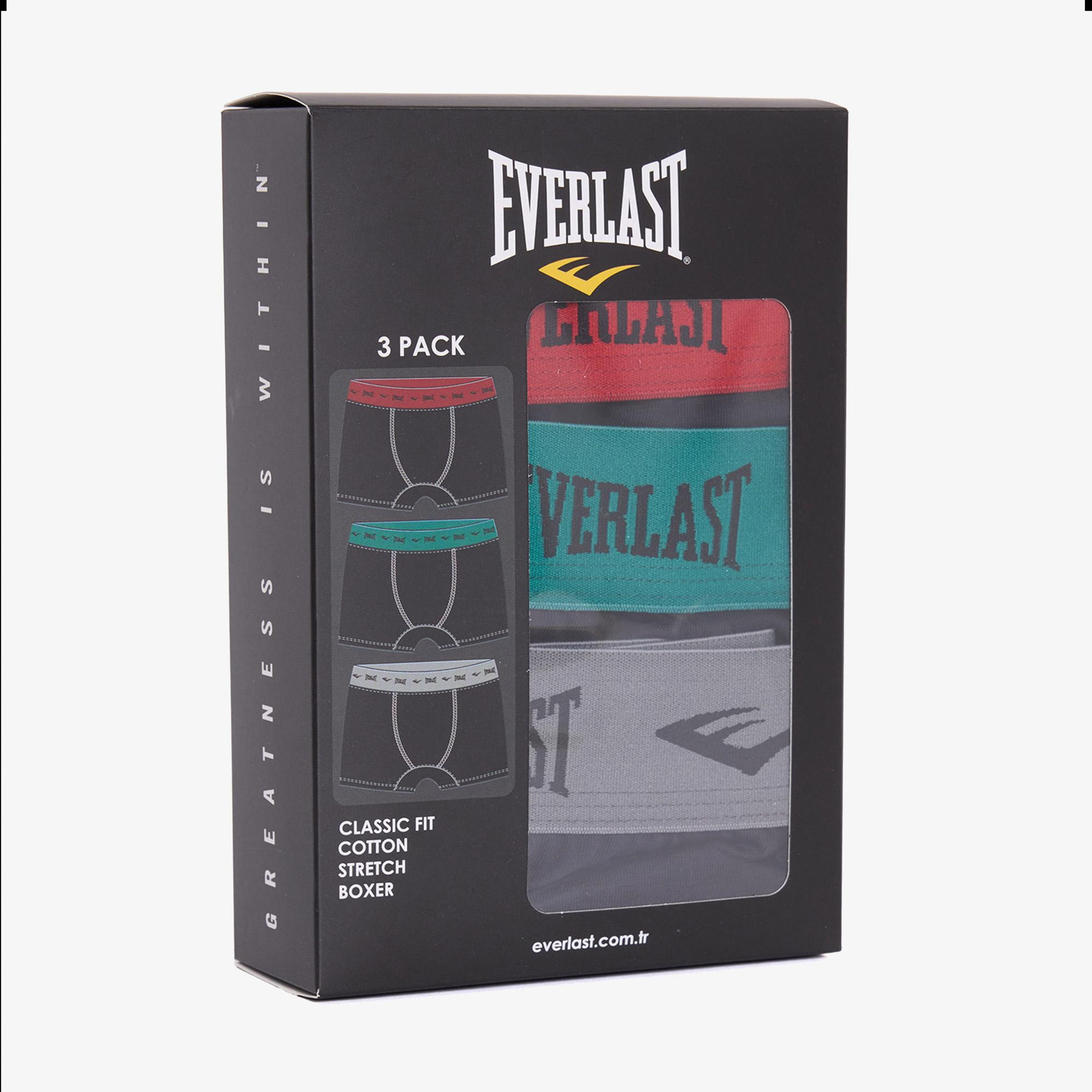 Everlast Erkek Siyah 3'lü Boxer