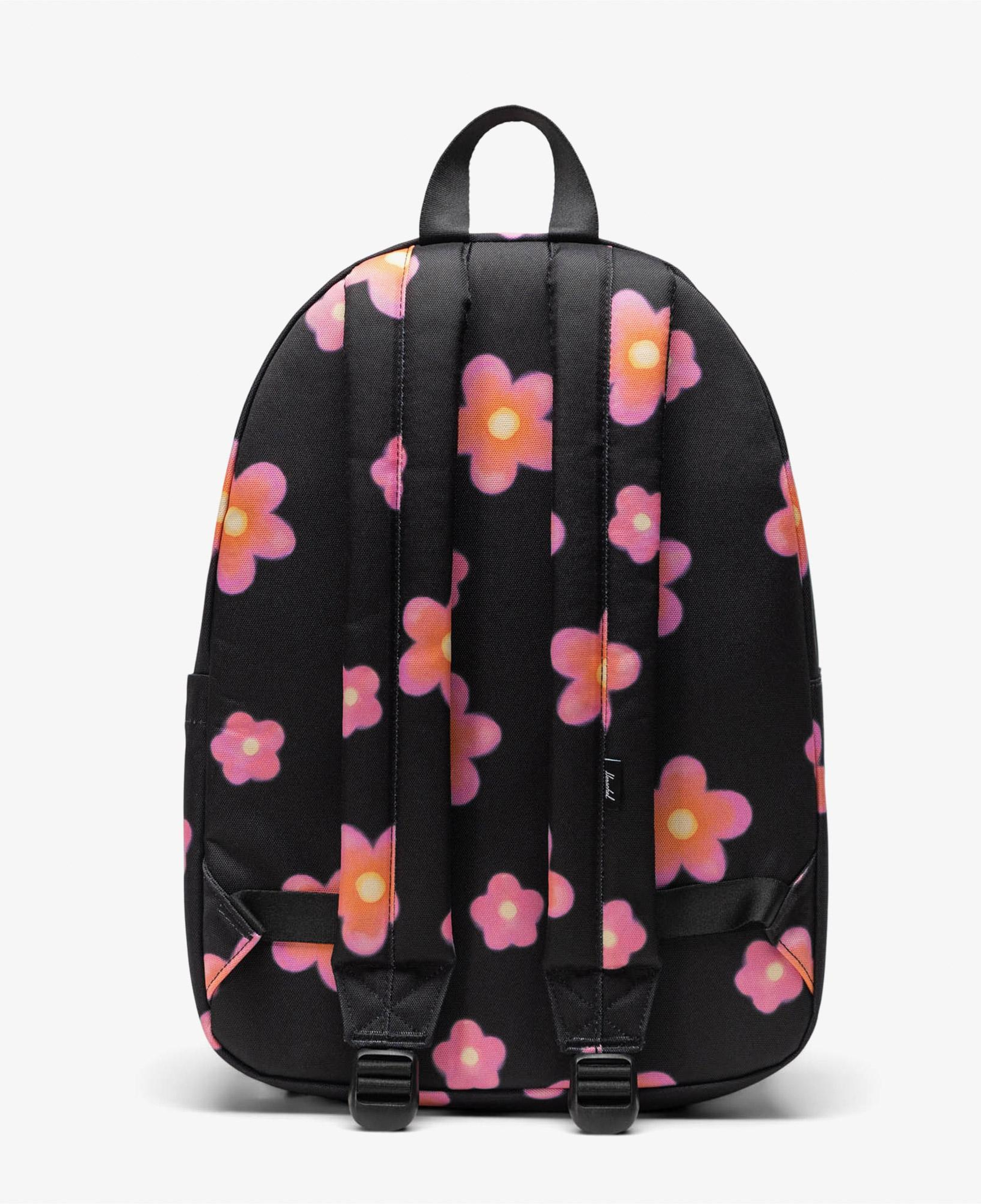 Herschel Classic Pink Flowers Unisex Siyah Sırt Çantası