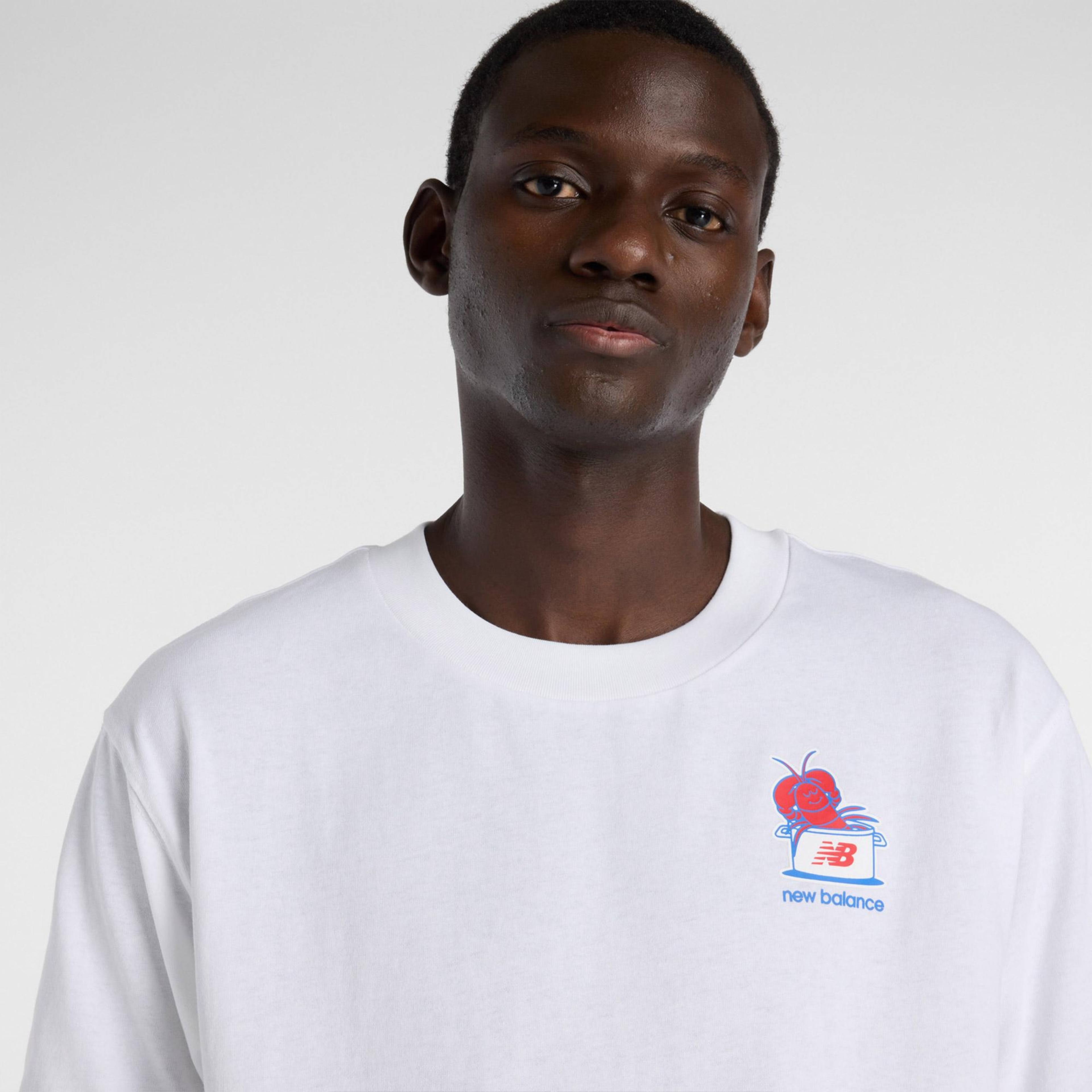 New Balance Lobster Roll  Erkek Beyaz T-Shirt