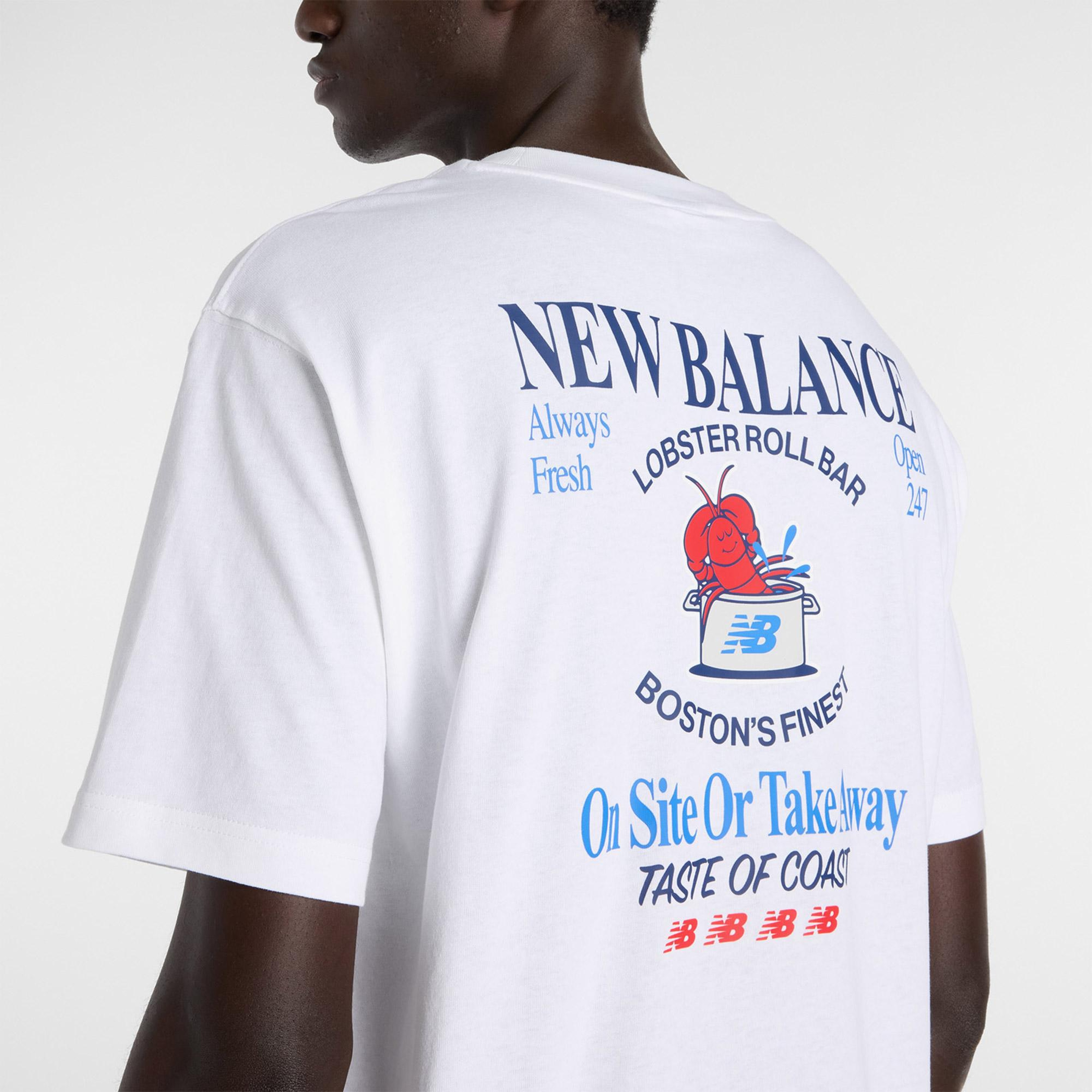 New Balance Lobster Roll  Erkek Beyaz T-Shirt