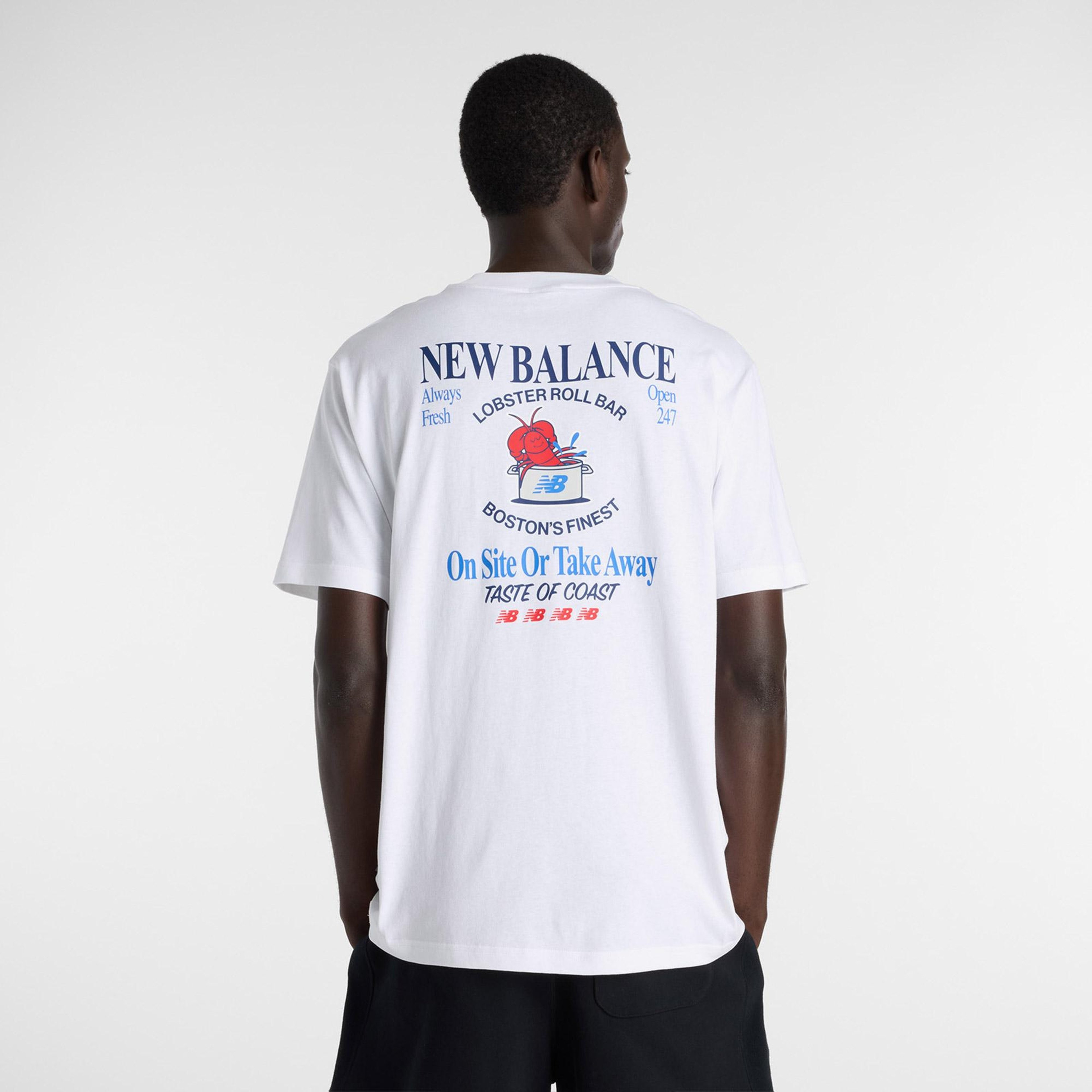 New Balance Lobster Roll  Erkek Beyaz T-Shirt