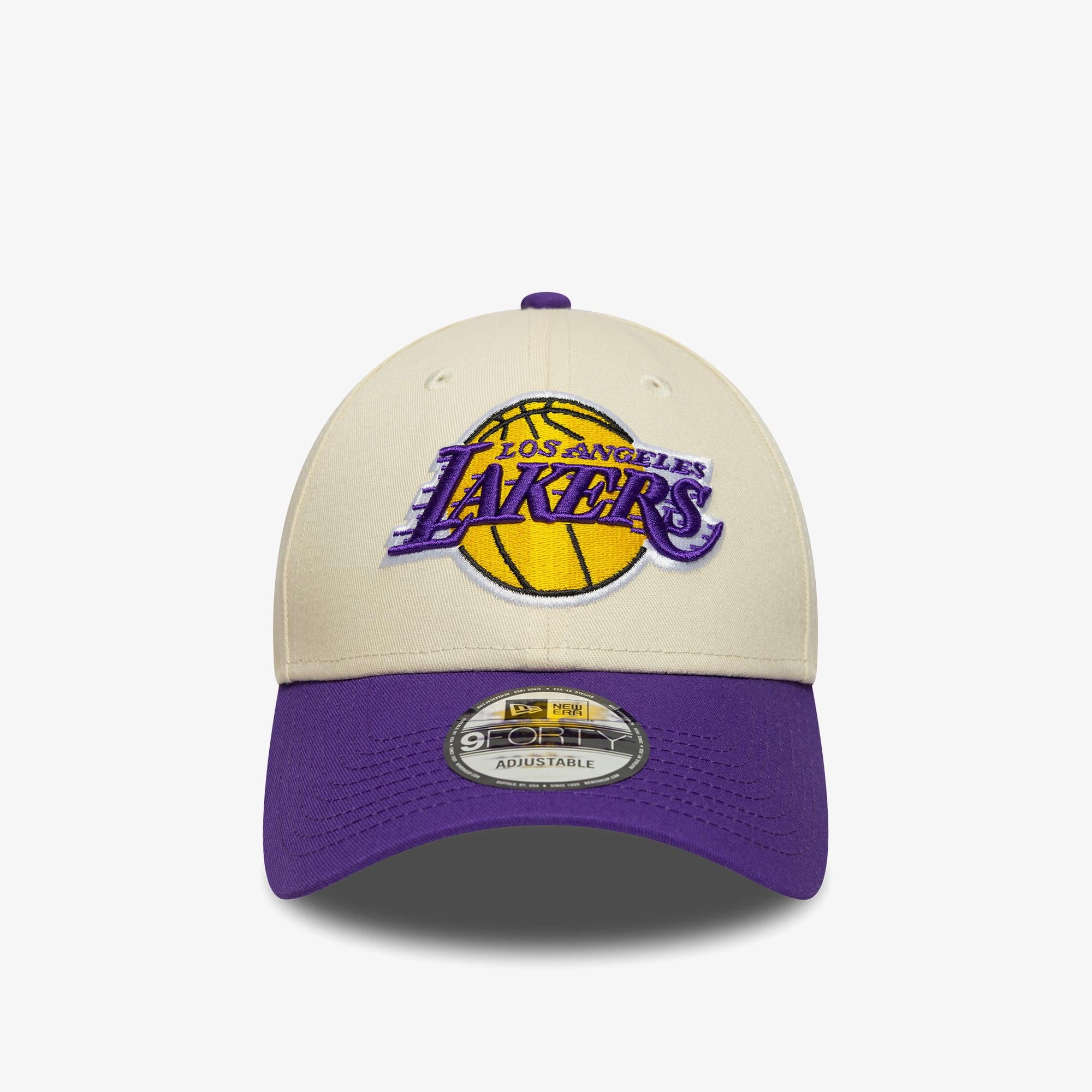 New Era Nba Colourblock 9Forty Los Angeles Lakers Unisex Bej Şapka