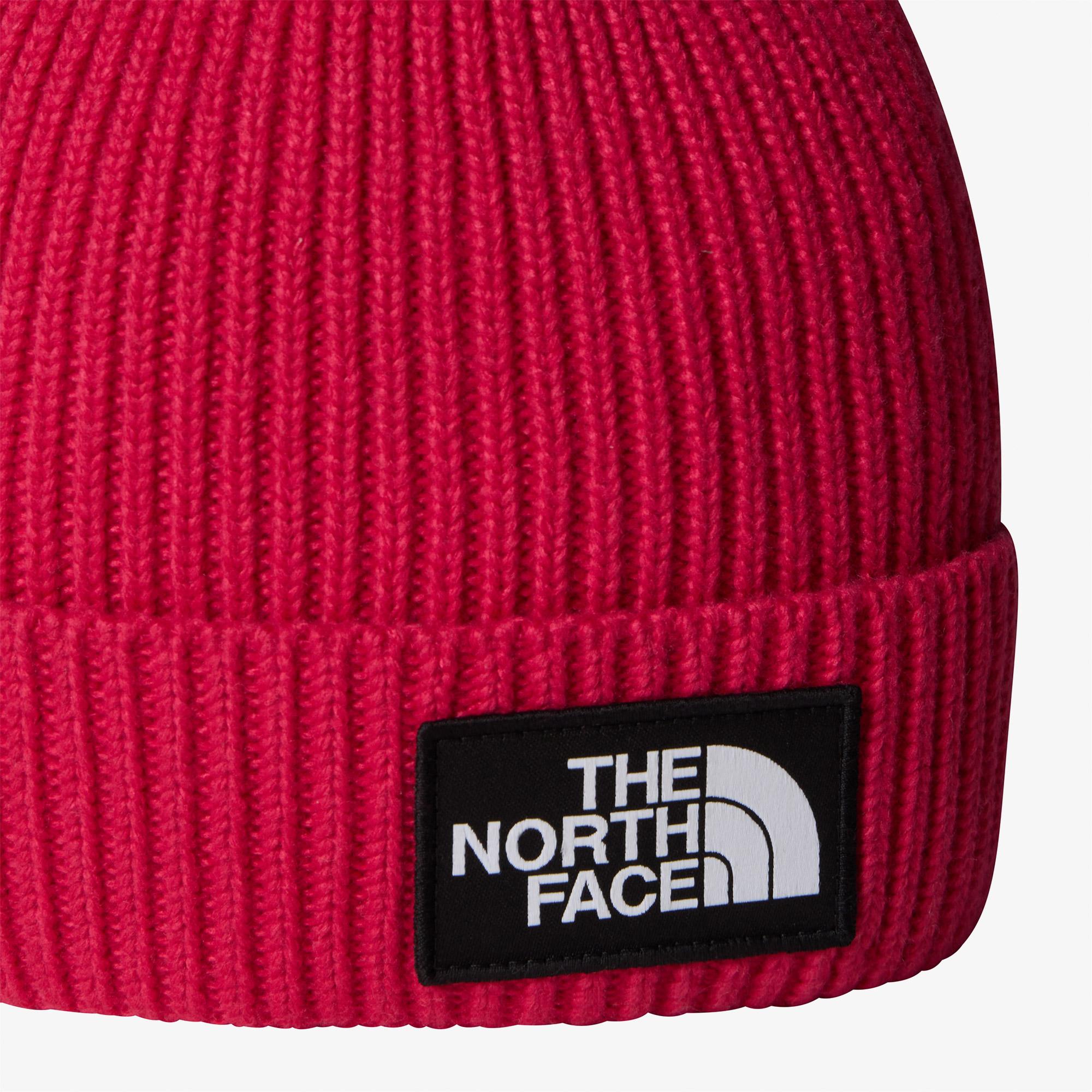The North Face Logo Box Cuffed Çocuk Kırmızı Bere