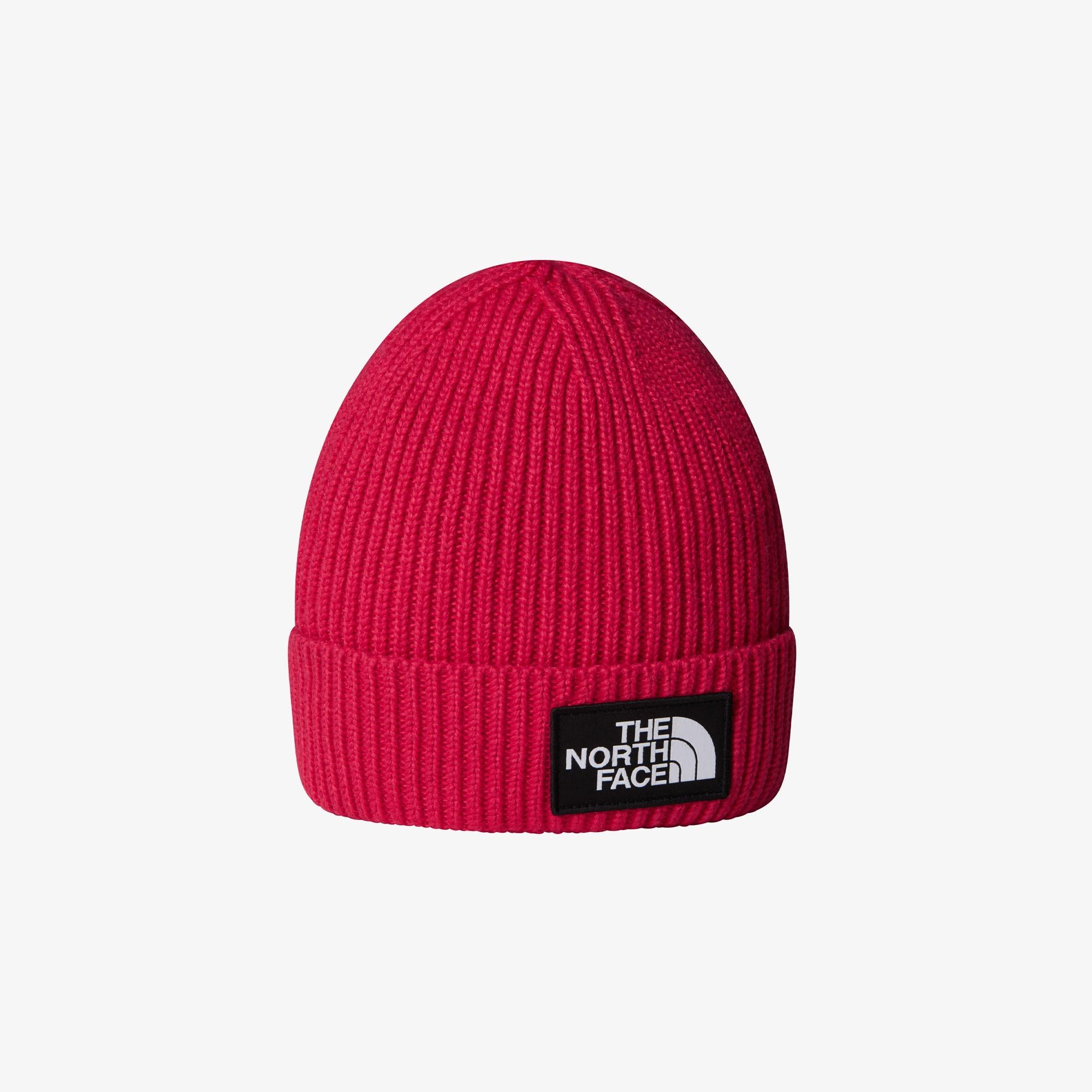The North Face Logo Box Cuffed Çocuk Kırmızı Bere