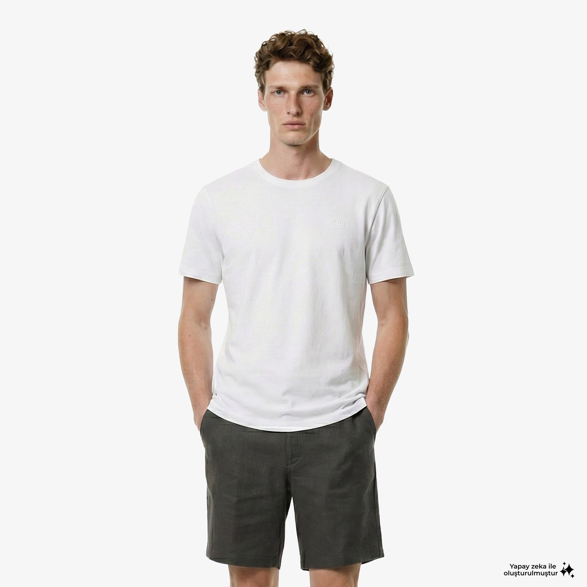 Ucla Regular Fit Erkek Beyaz T-Shirt