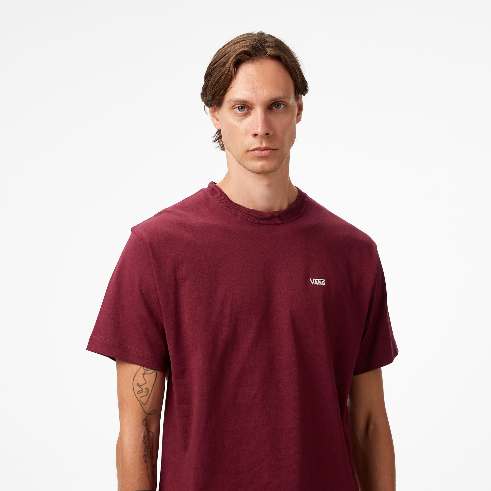 Vans Left Chest ii Loose Ss Erkek Bordo T-Shirt