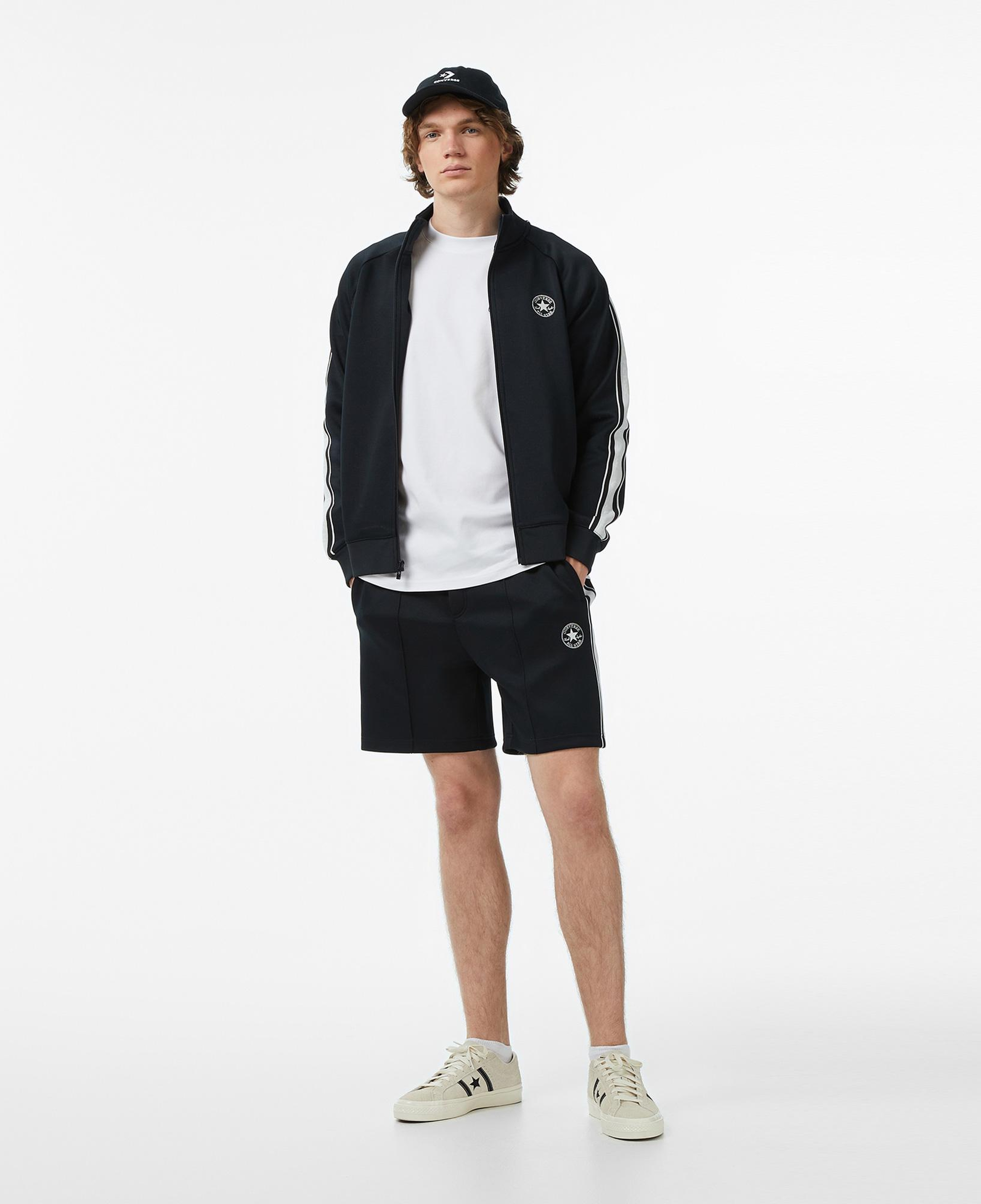 Converse Erkek Siyah Fermuarlı Sweatshirt