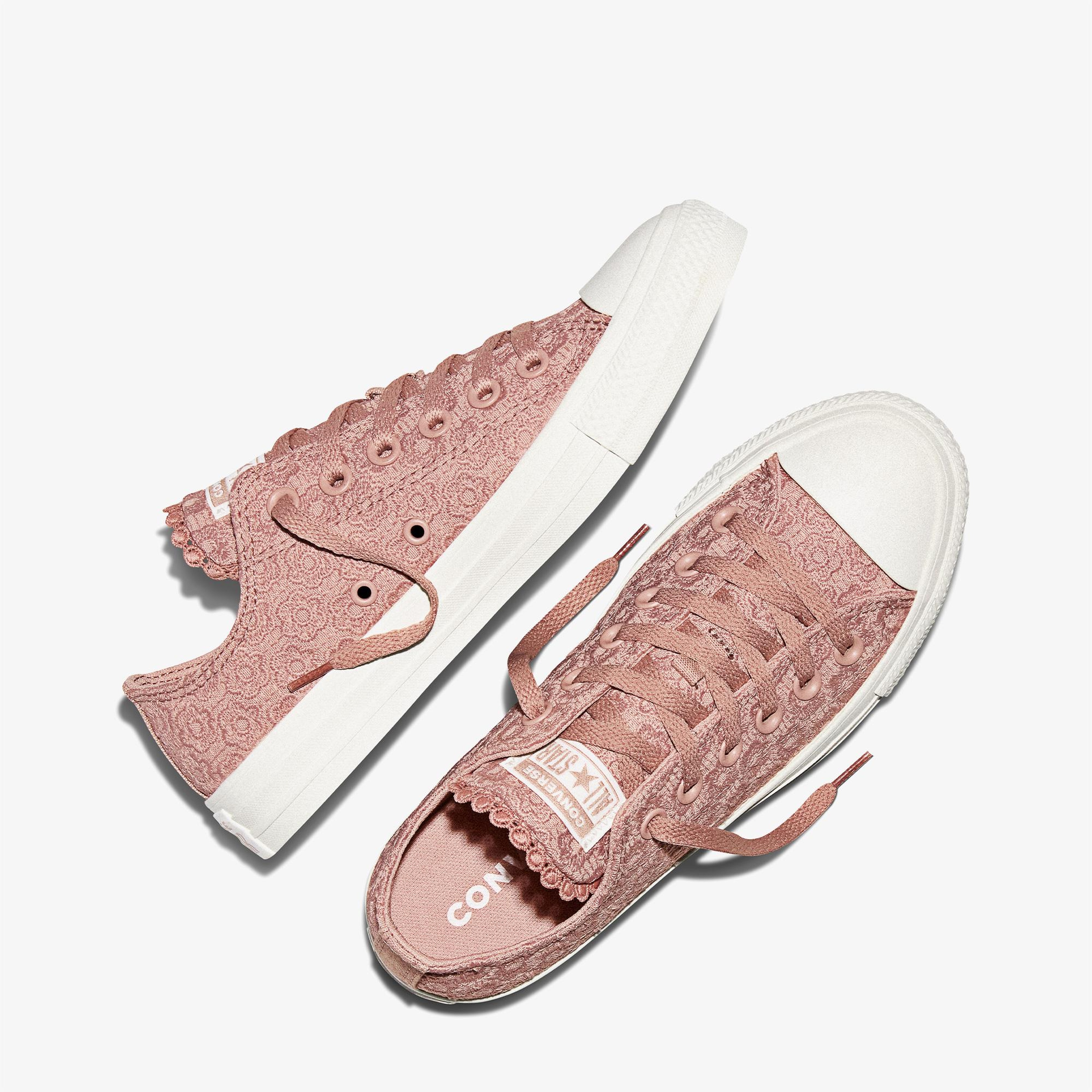 Converse Chuck Taylor All Star Unisex Çiçek İşlemeli Pembe Sneaker