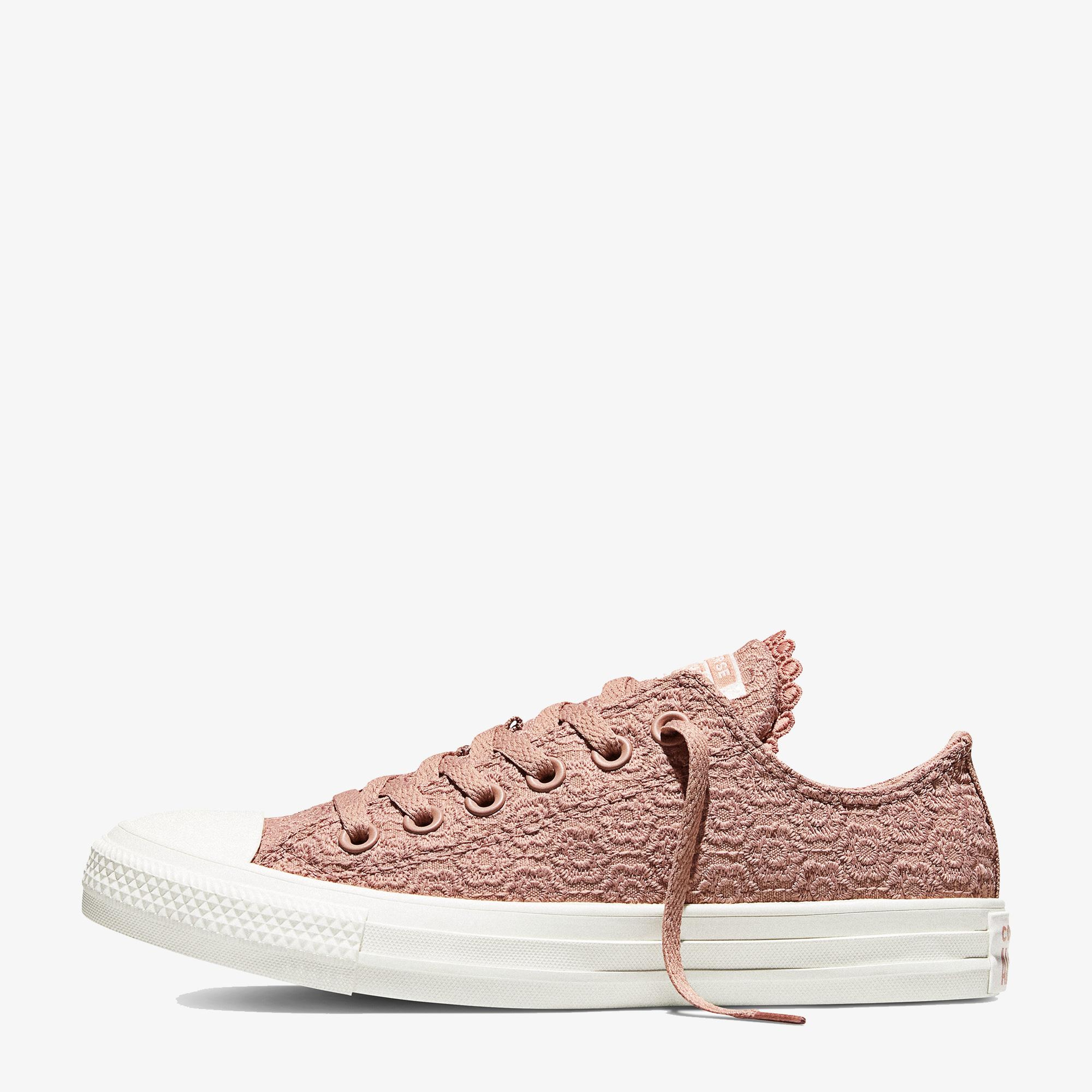 Converse Chuck Taylor All Star Unisex Çiçek İşlemeli Pembe Sneaker