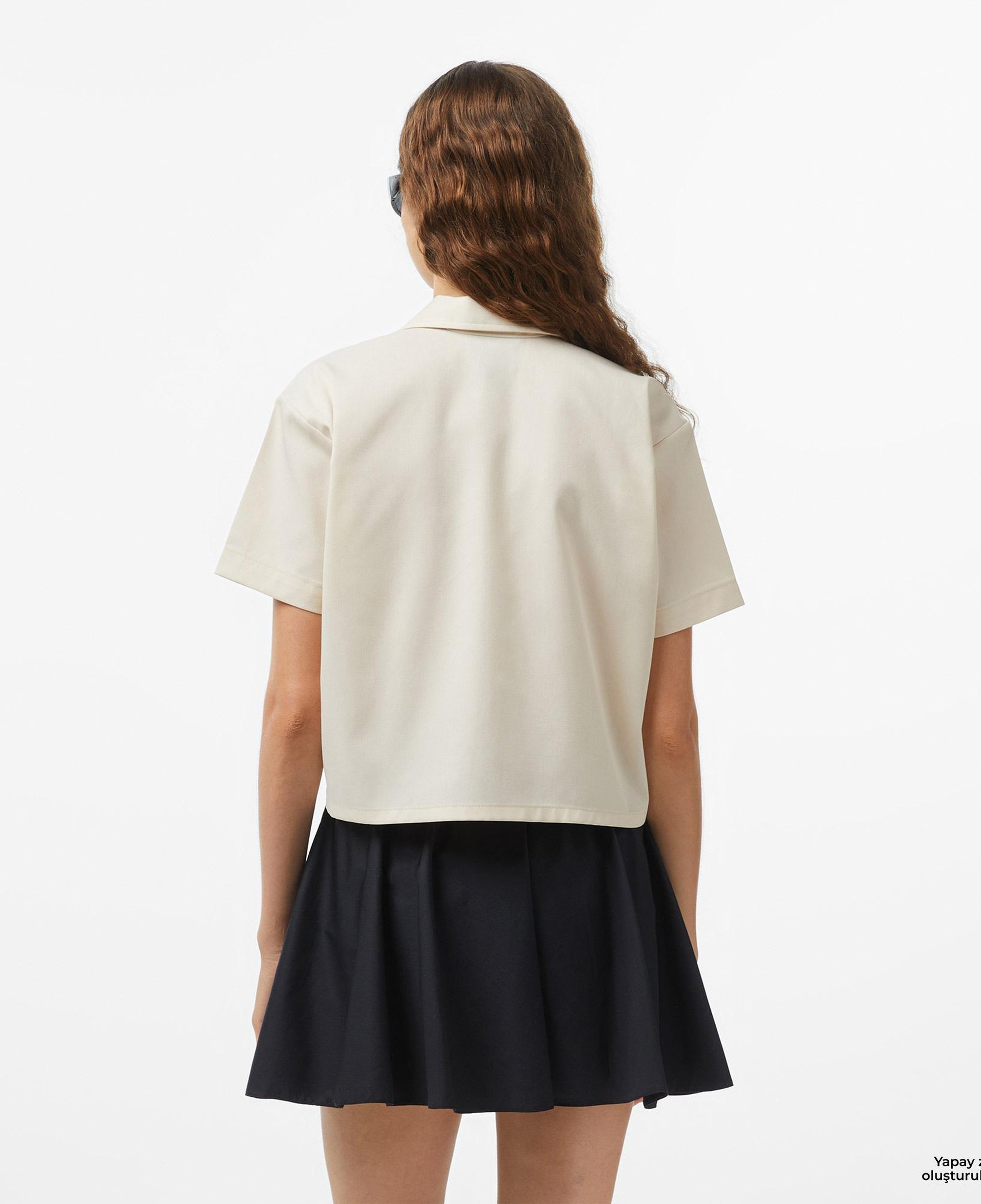 Dickies Ss Cropped Work Kadın Gri Gömlek