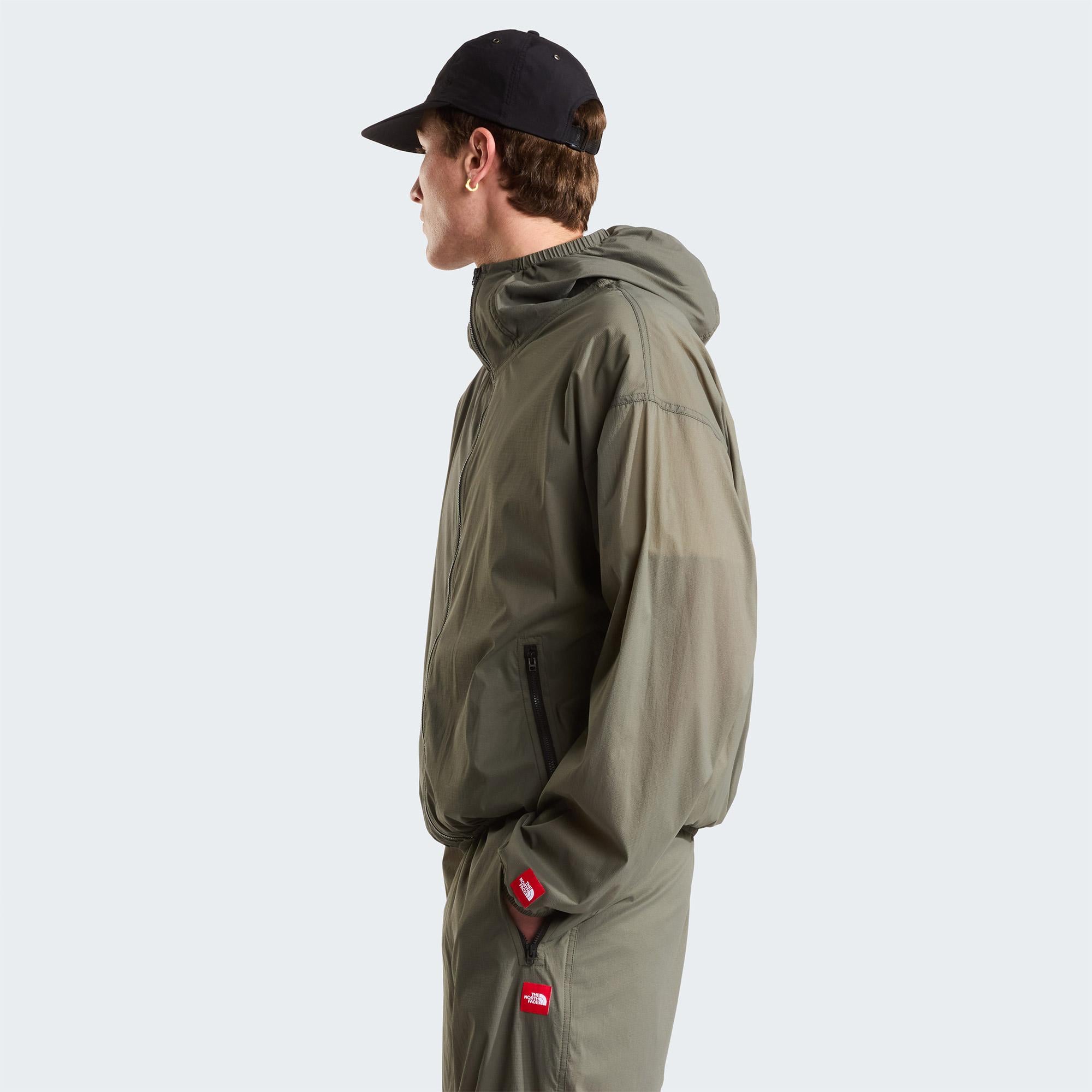 The North Face Red Box Packable Hooded Wind Erkek Yeşil Ceket