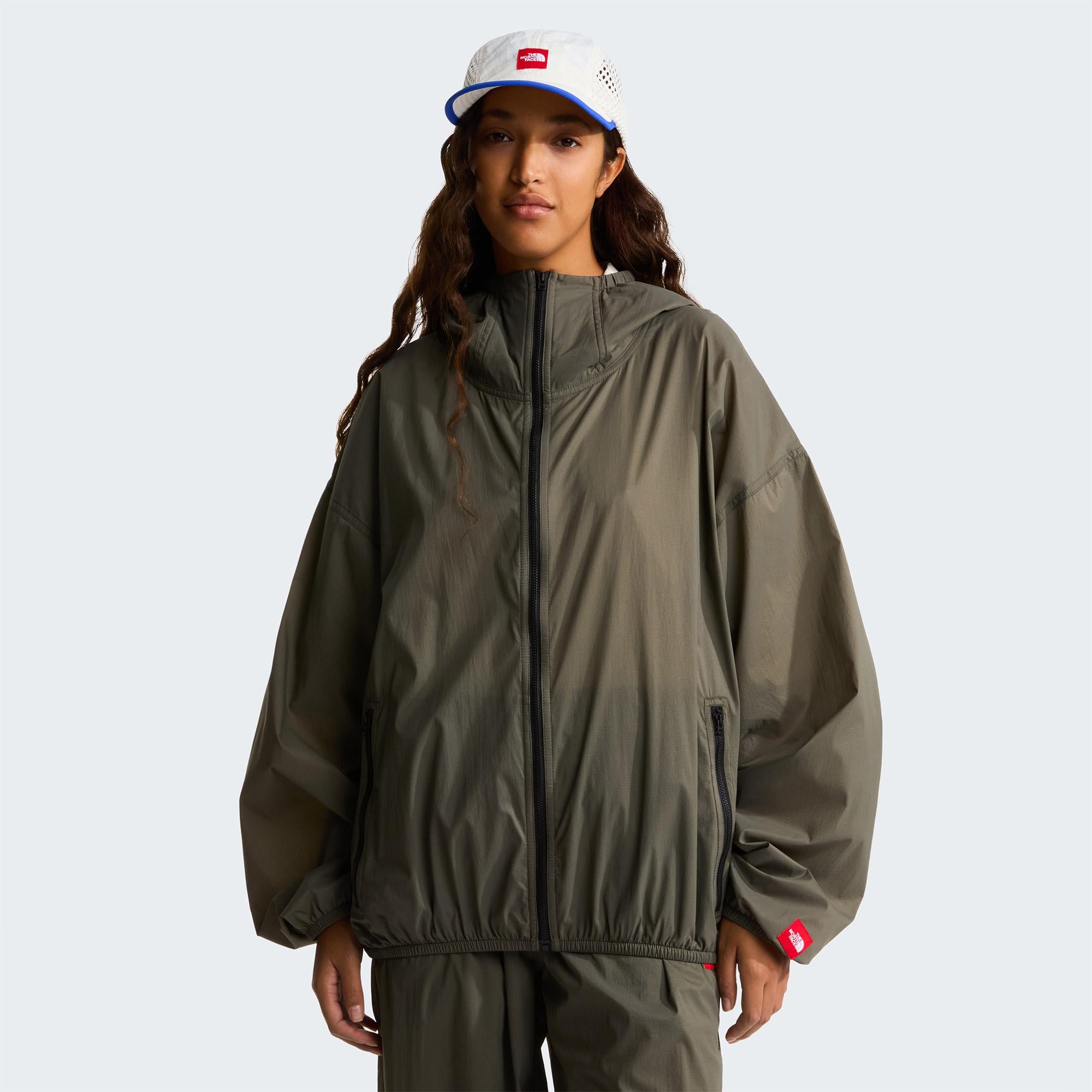 The North Face Red Box Packable Hooded Wind Erkek Yeşil Ceket