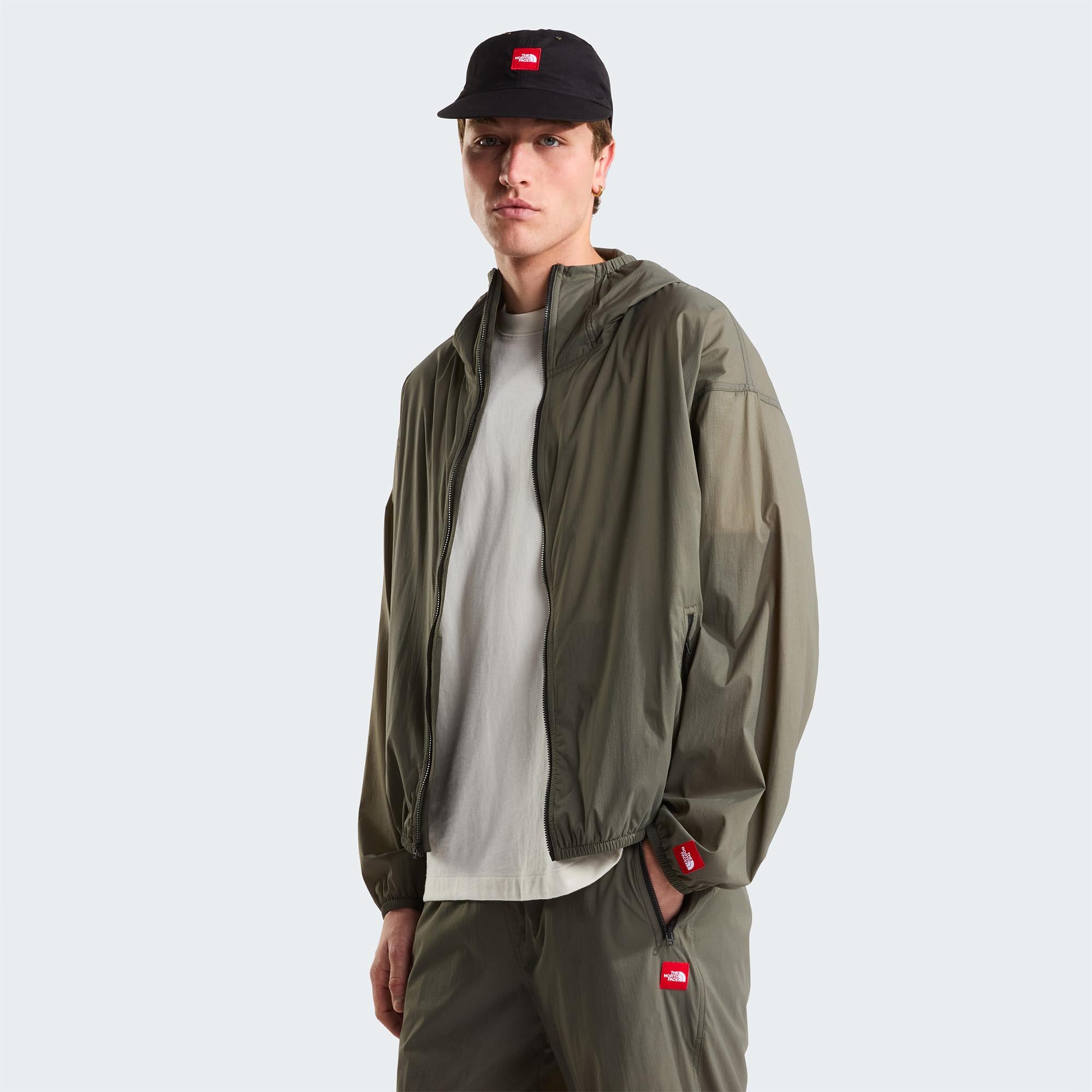 The North Face Red Box Packable Hooded Wind Erkek Yeşil Ceket