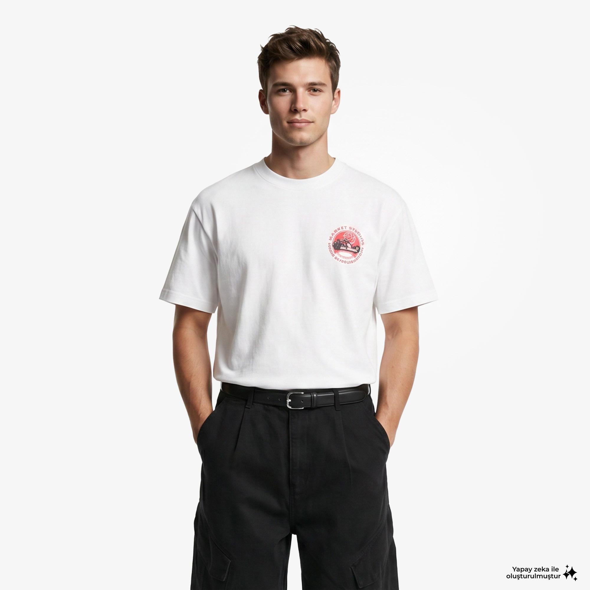Market Have A Nice Race Erkek Beyaz T-Shirt