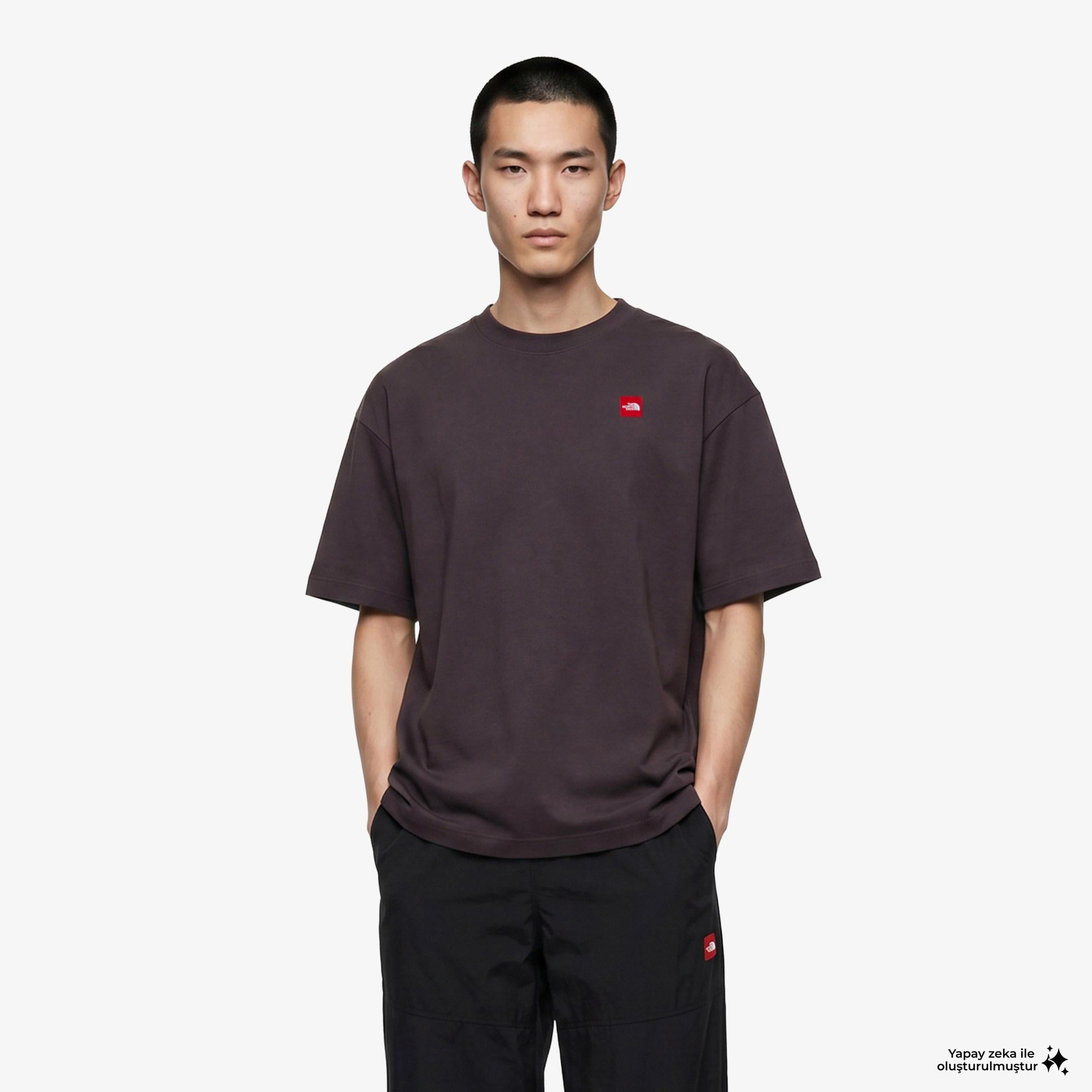 The North Face Red Box S/S Erkek Gri T-Shirt