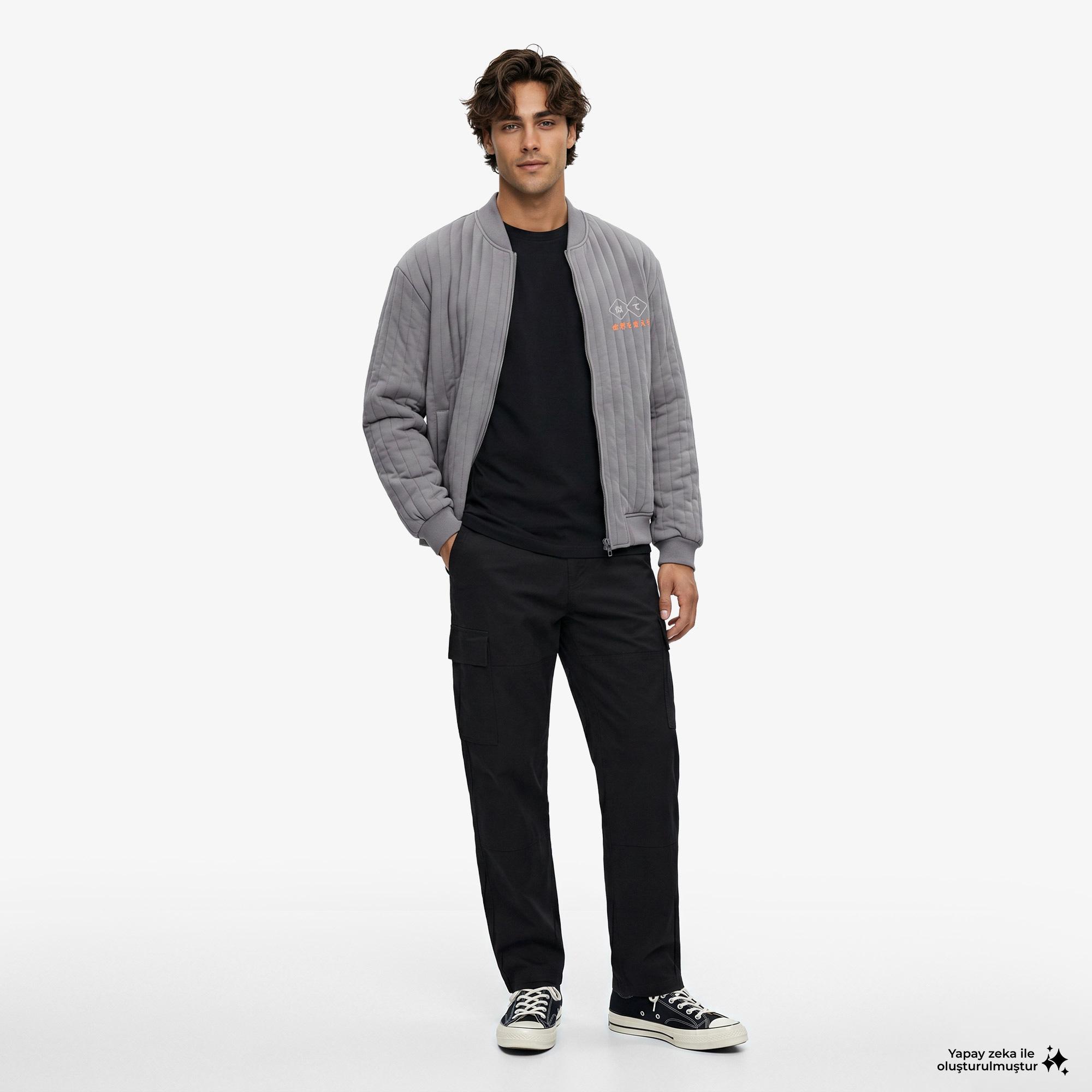 UNITED4 Regular Fit Erkek Gri Mont