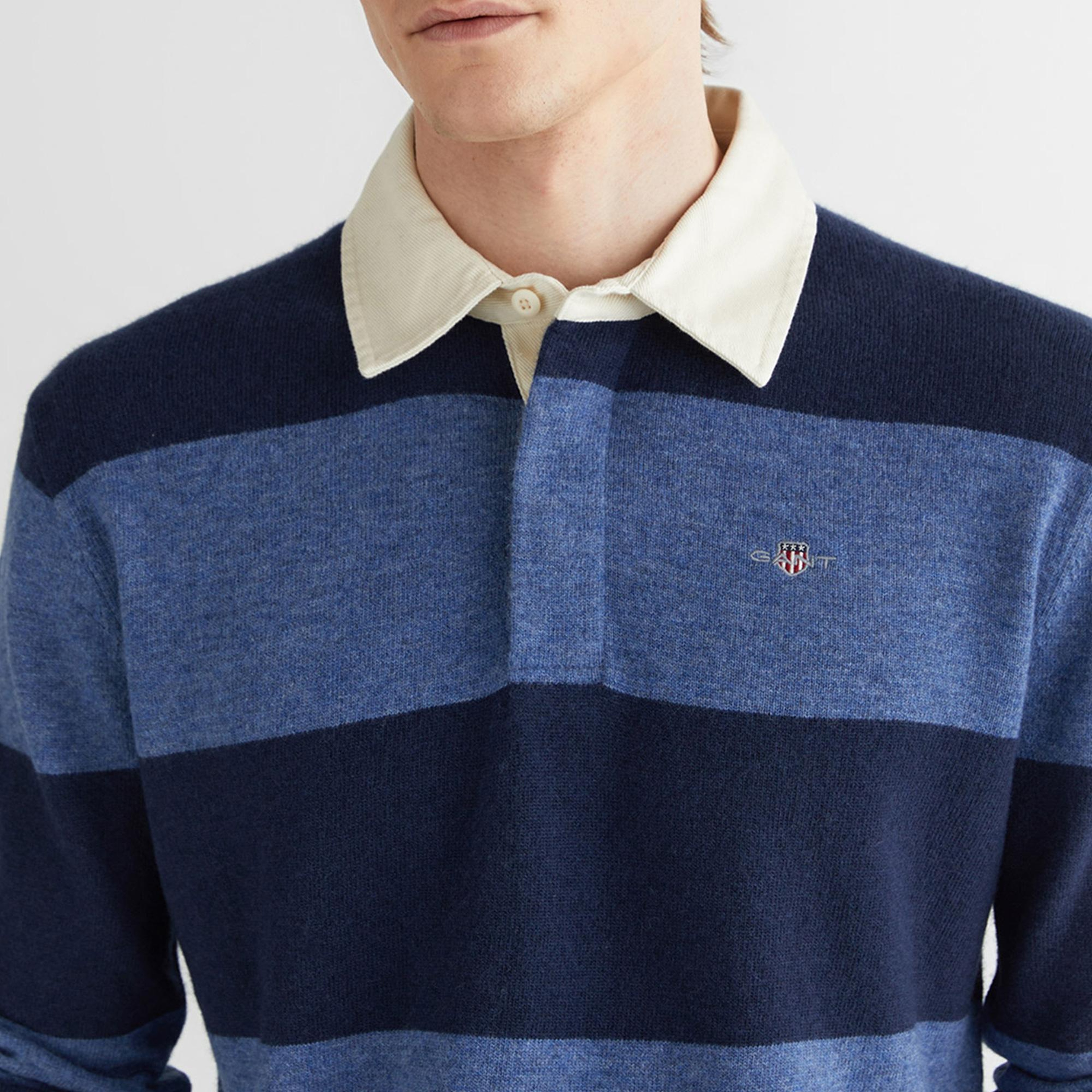 GANT Erkek Lacivert Regular Fit Polo Yaka Triko
