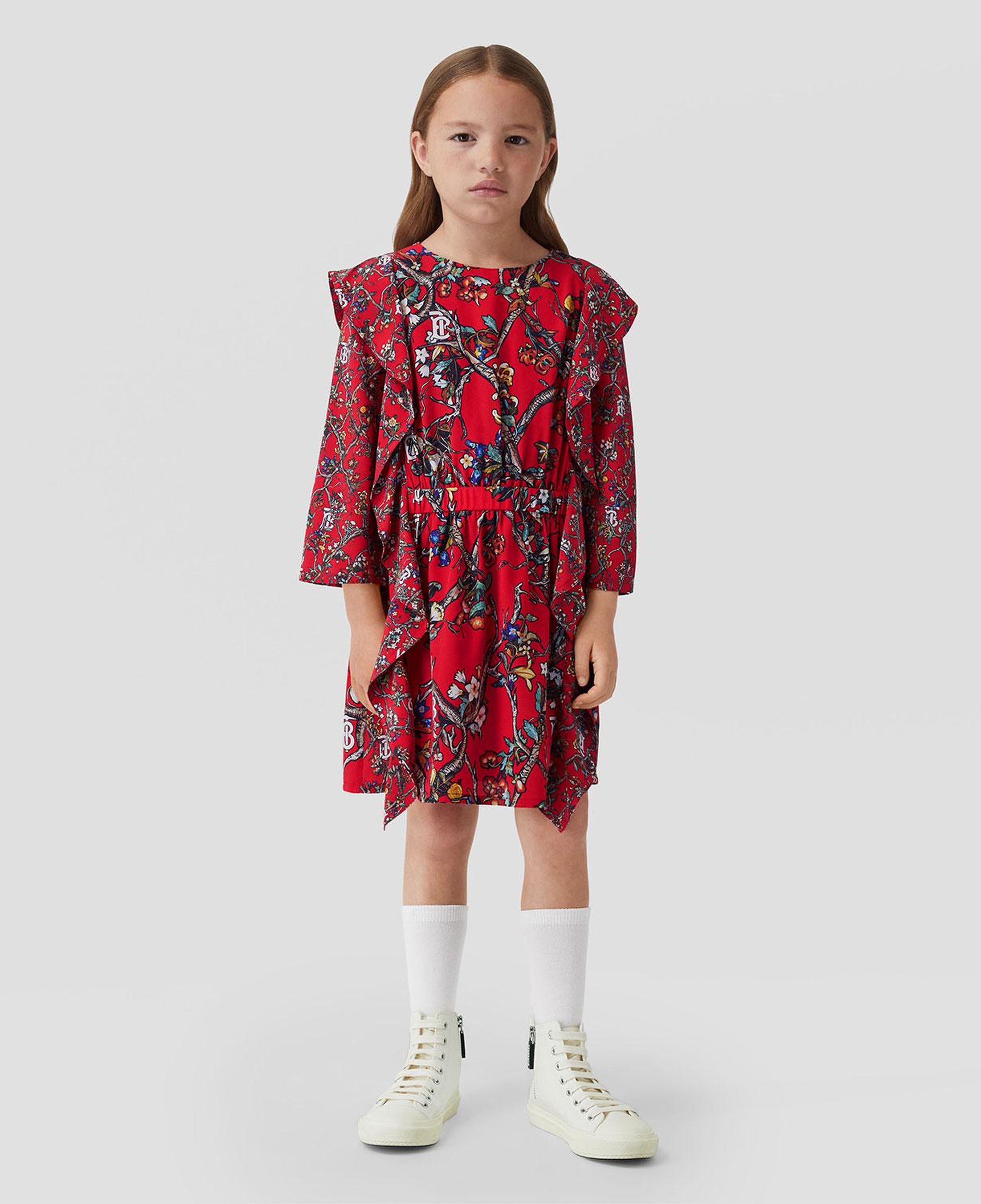 Burberry Çocuk Kırmızı Elbise