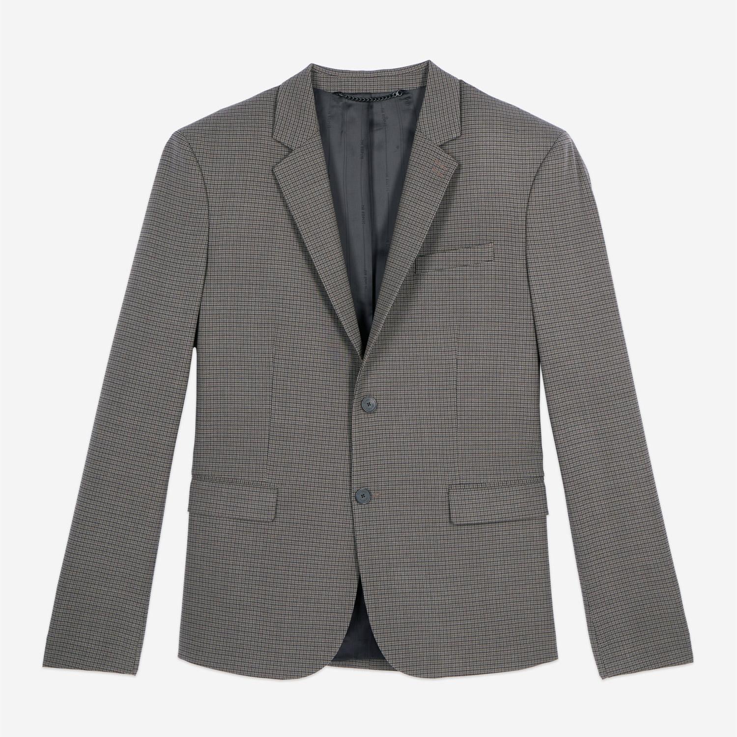 THE KOOPLES ERKEK Yün Karışımlı Gri Ceket