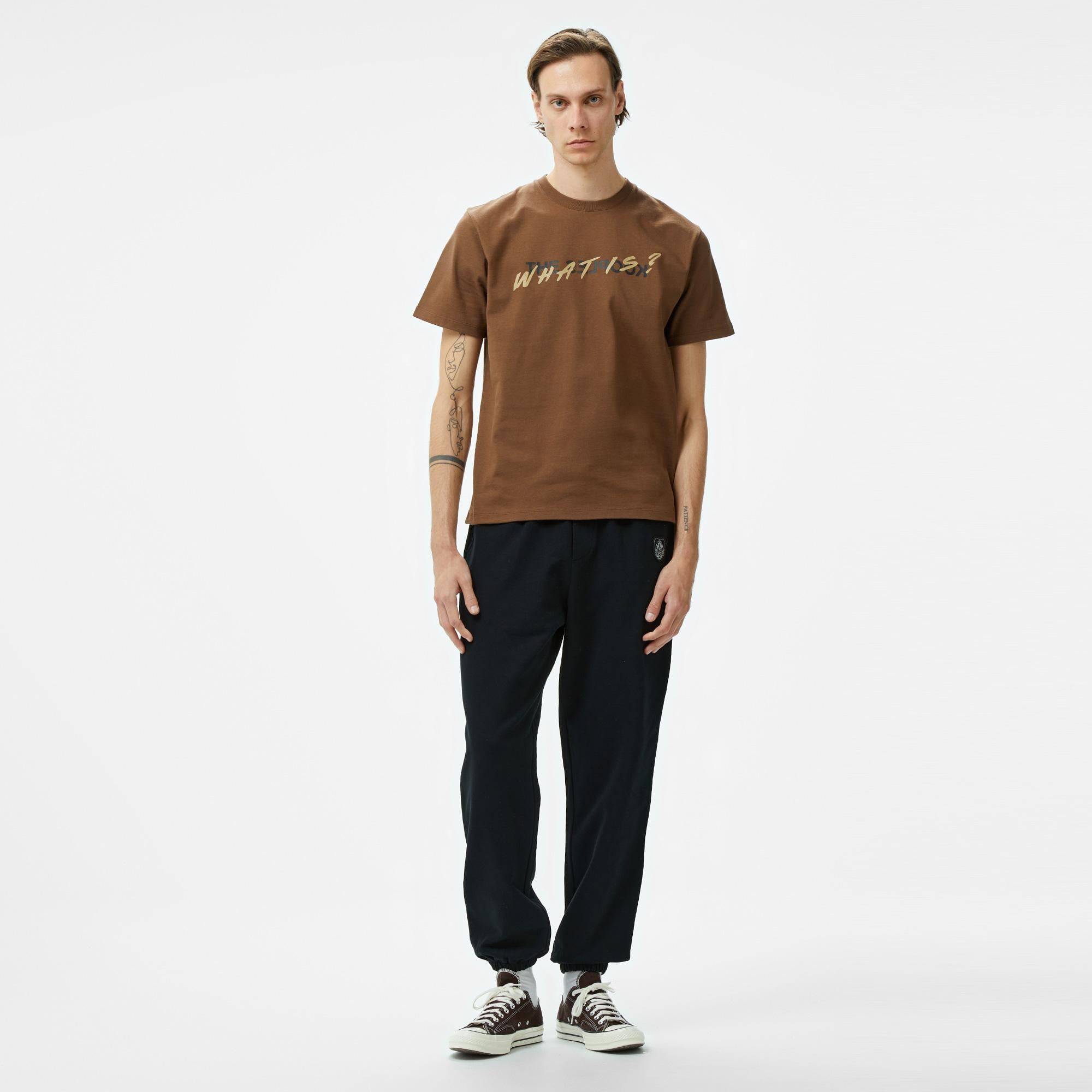 THE KOOPLES ERKEK KAHVERENGİ T-SHIRT