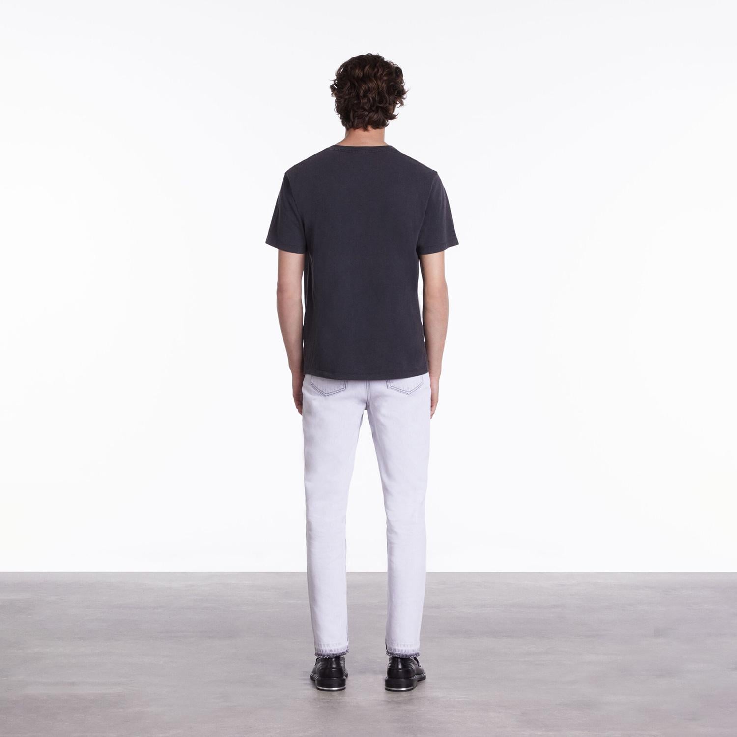 THE KOOPLES ERKEK BİSİKLET YAKA BASKILI SİYAH T-SHIRT