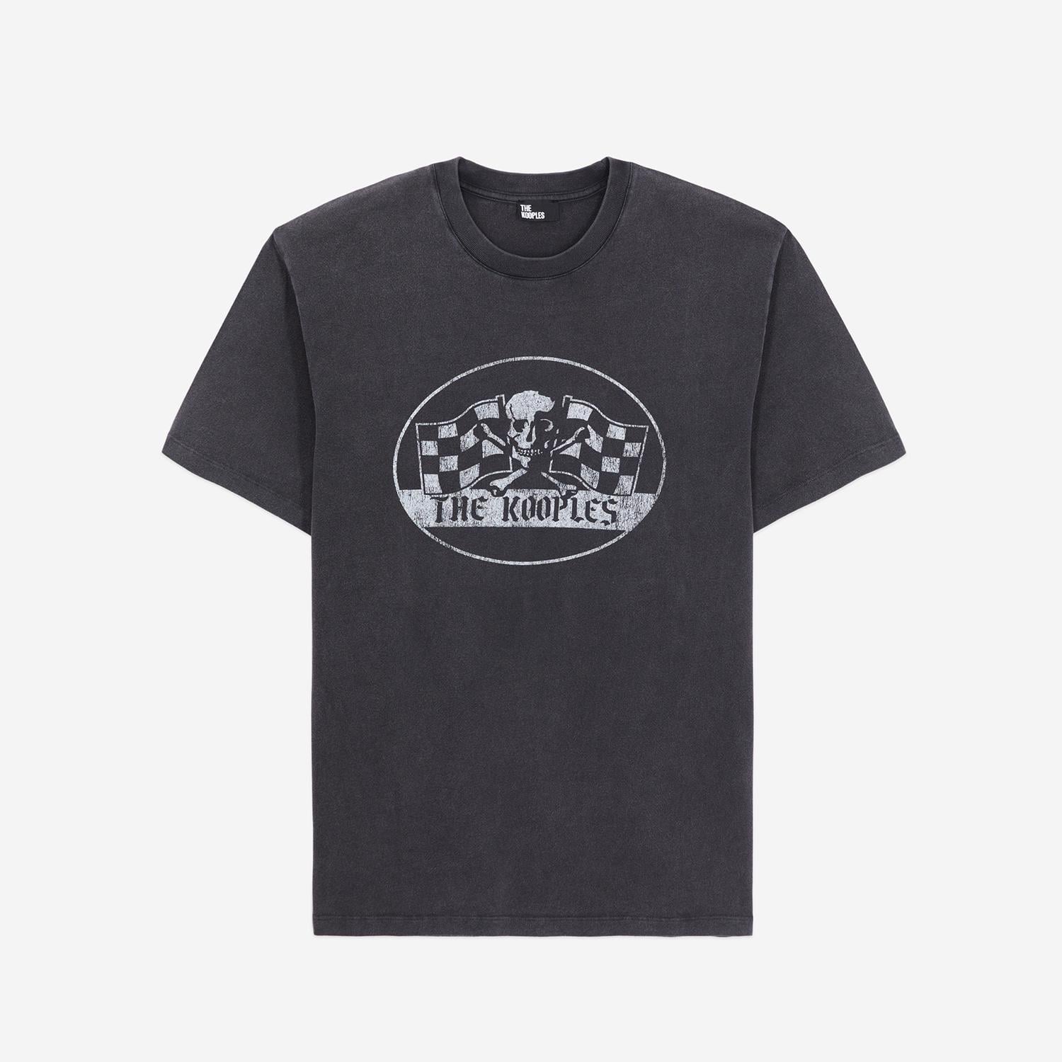 THE KOOPLES ERKEK BİSİKLET YAKA KISA KOLLU SİYAH T-SHIRT