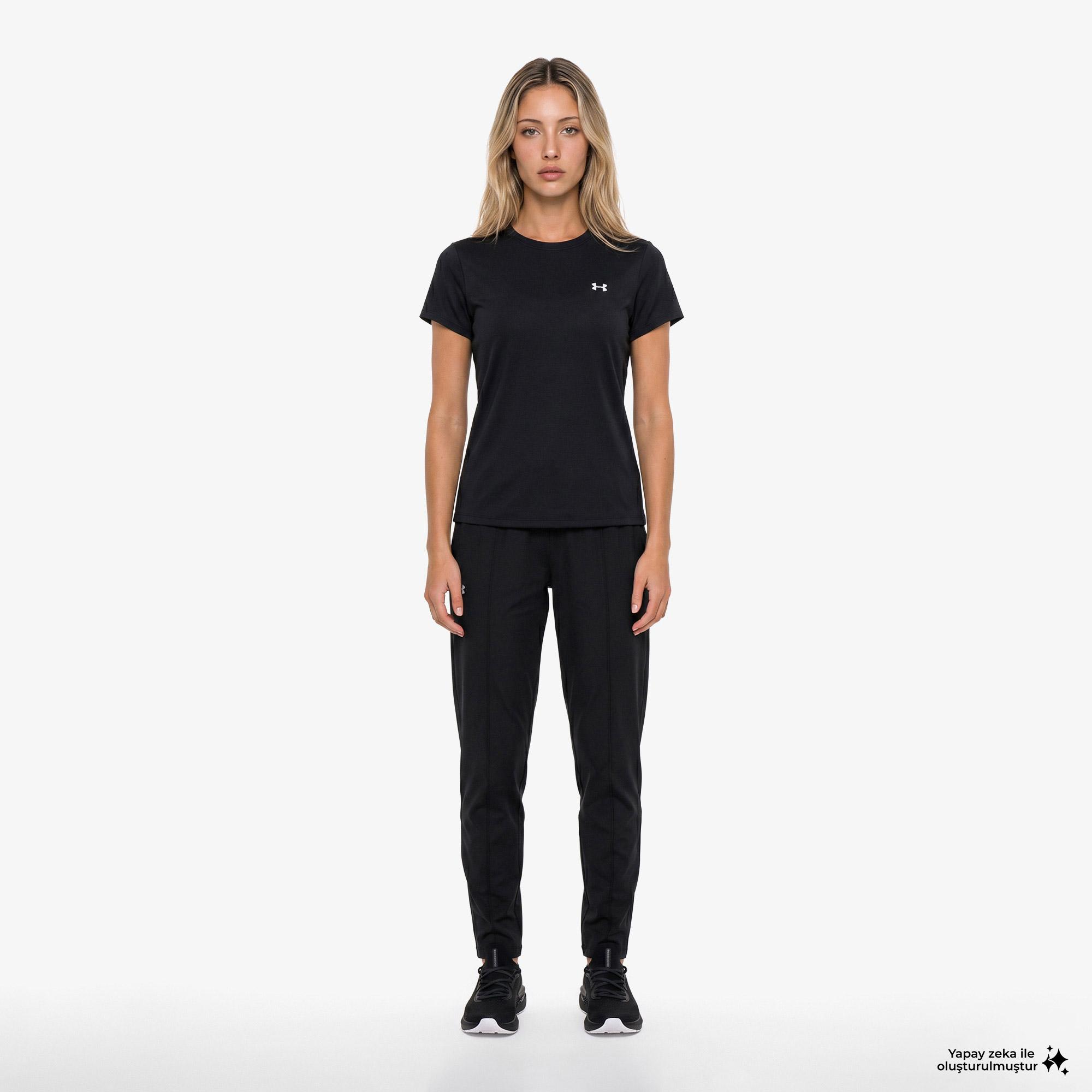 Under Armour Motion Fitted Ss Emea Kadın Siyah Antrenman T-Shirt