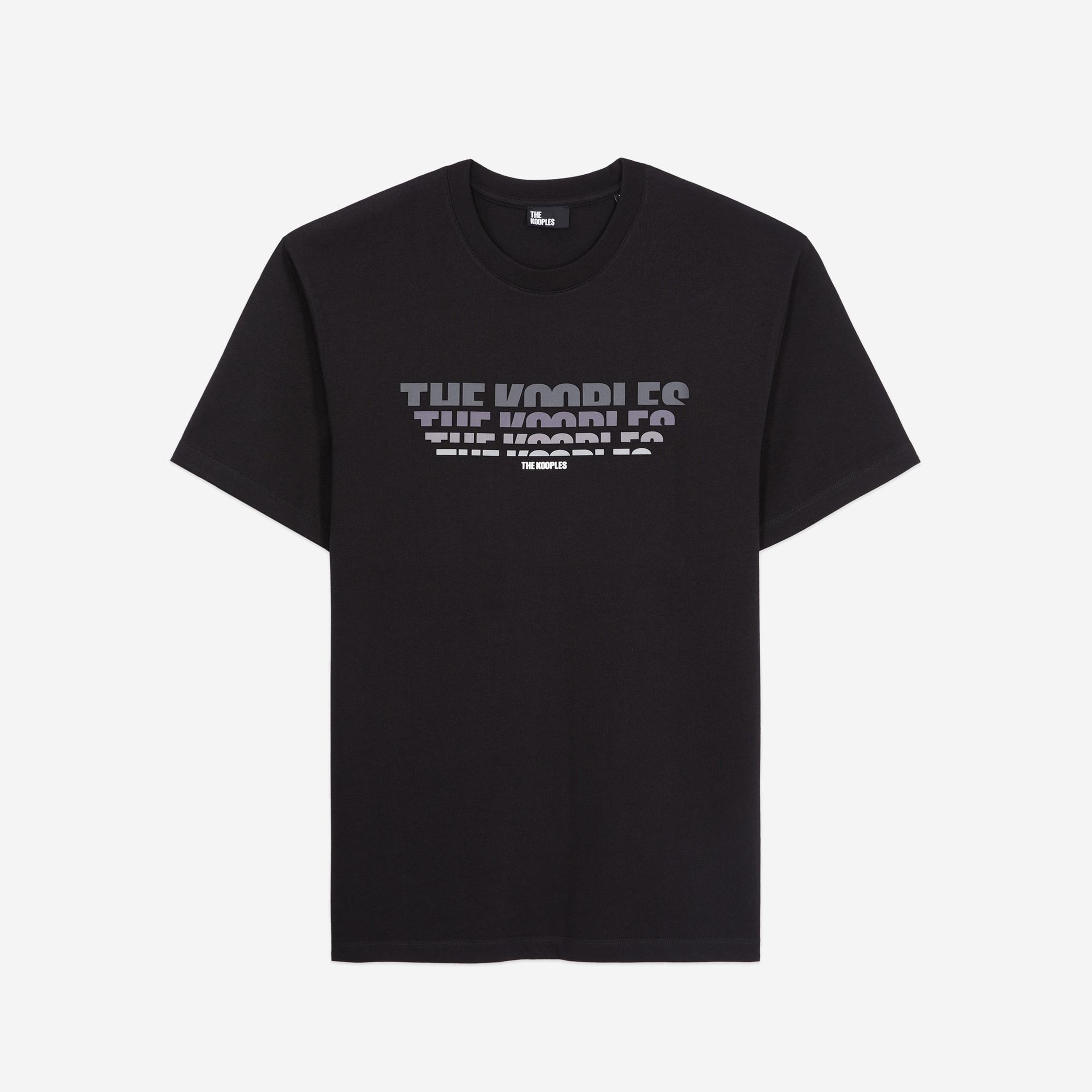 THE KOOPLES ERKEK BİSİKLET YAKA KISA KOLLU SİYAH T-SHIRT