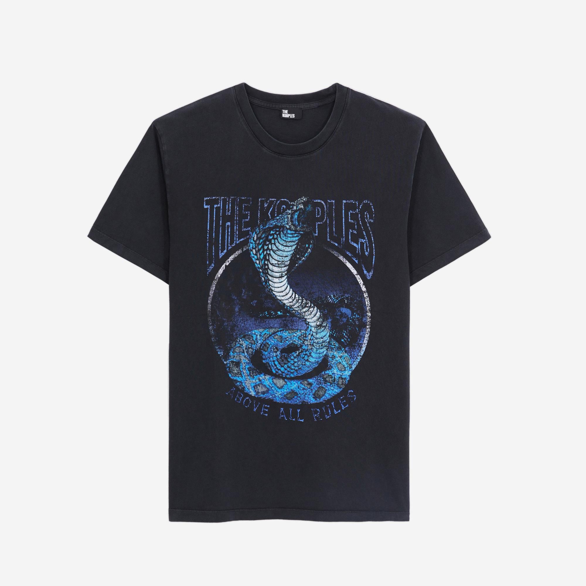 THE KOOPLES ERKEK BİSİKLET YAKA KISA KOLLU SİYAH T-SHIRT