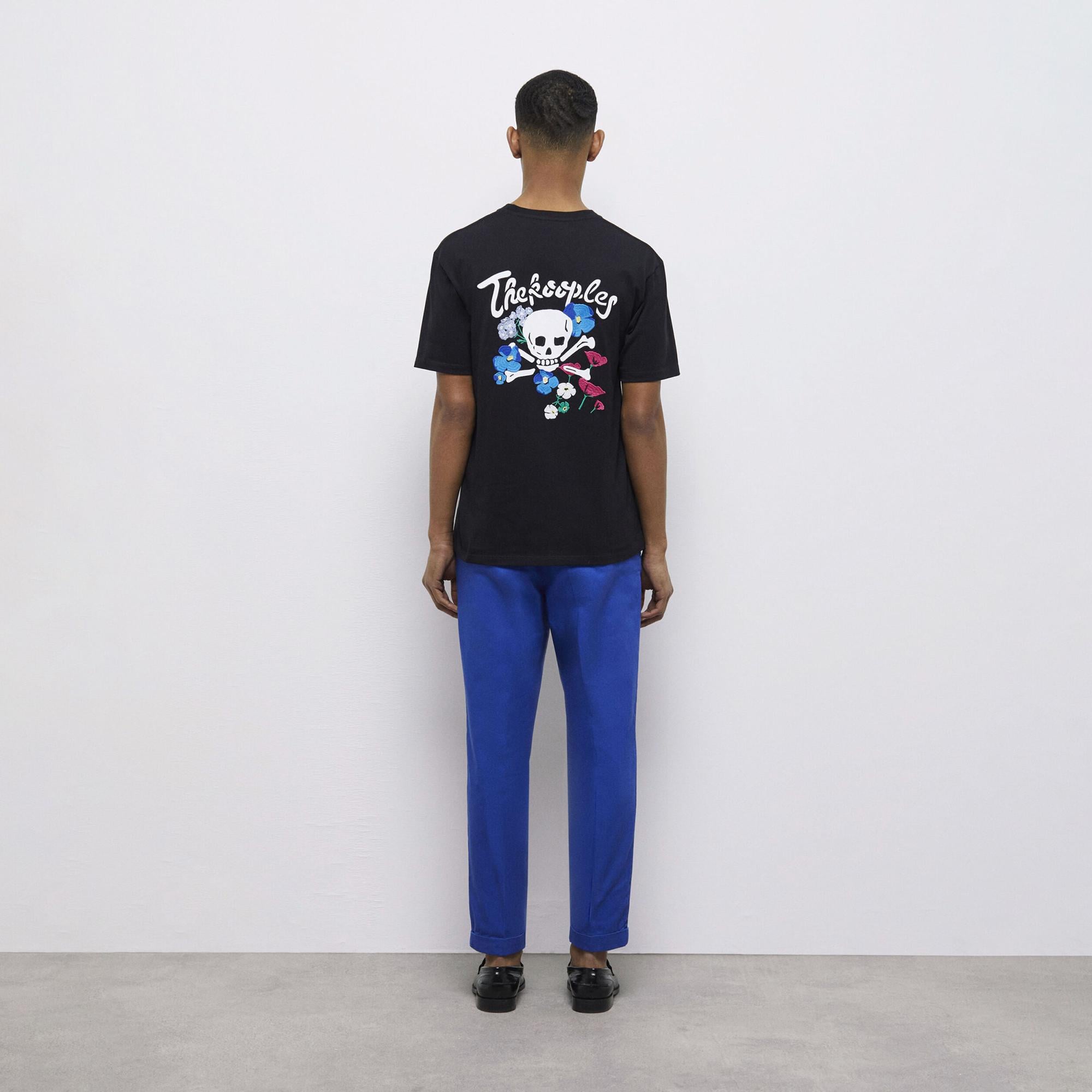 THE KOOPLES ERKEK İŞLEMELİ SİYAH T-SHIRT