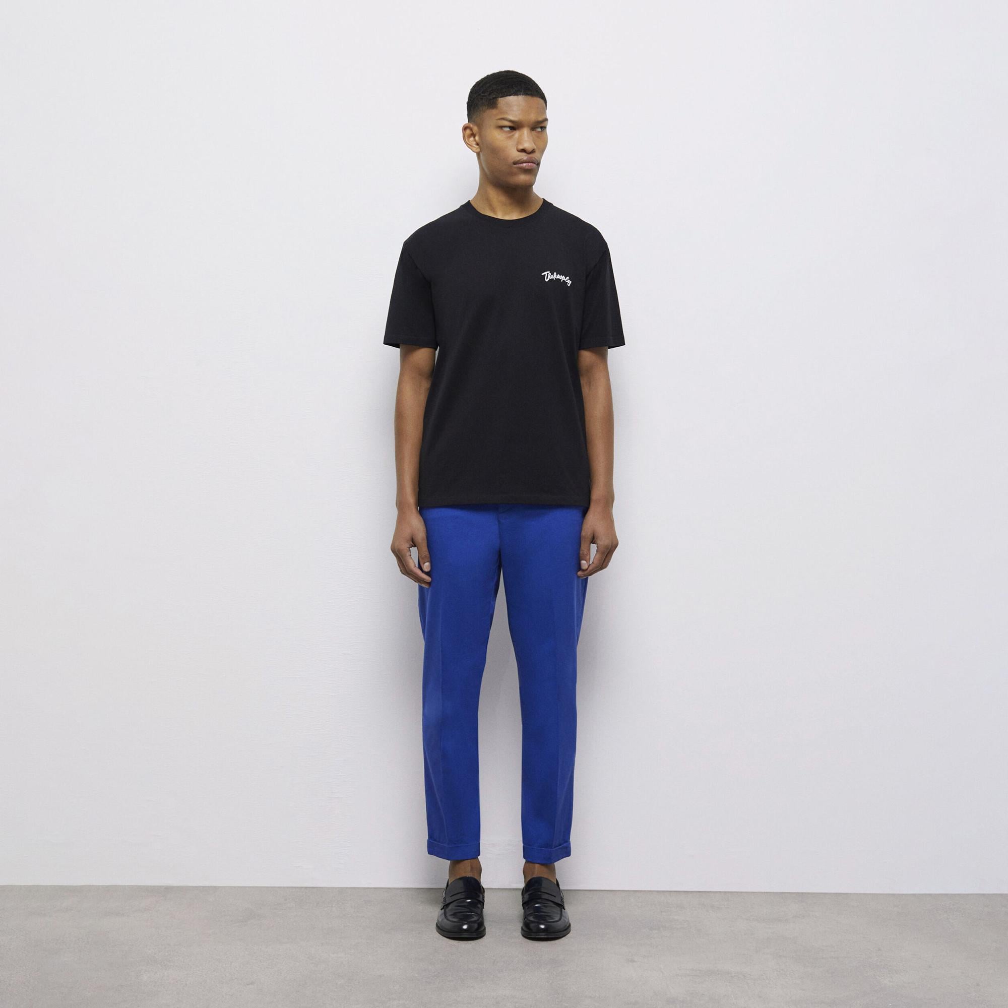 THE KOOPLES ERKEK İŞLEMELİ SİYAH T-SHIRT