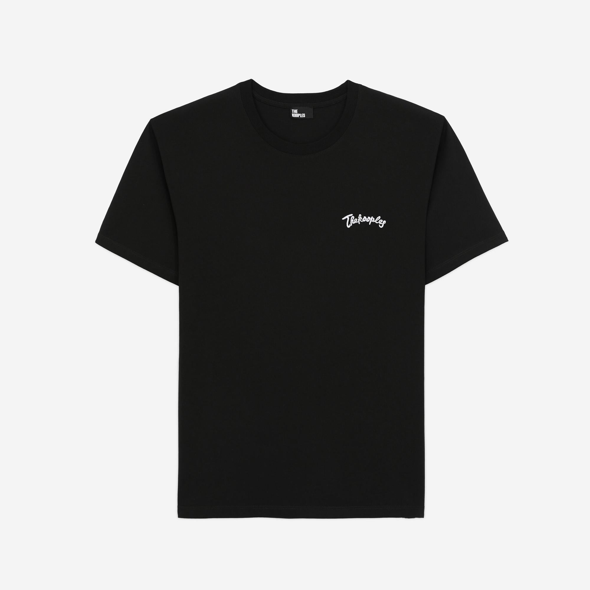THE KOOPLES ERKEK İŞLEMELİ SİYAH T-SHIRT