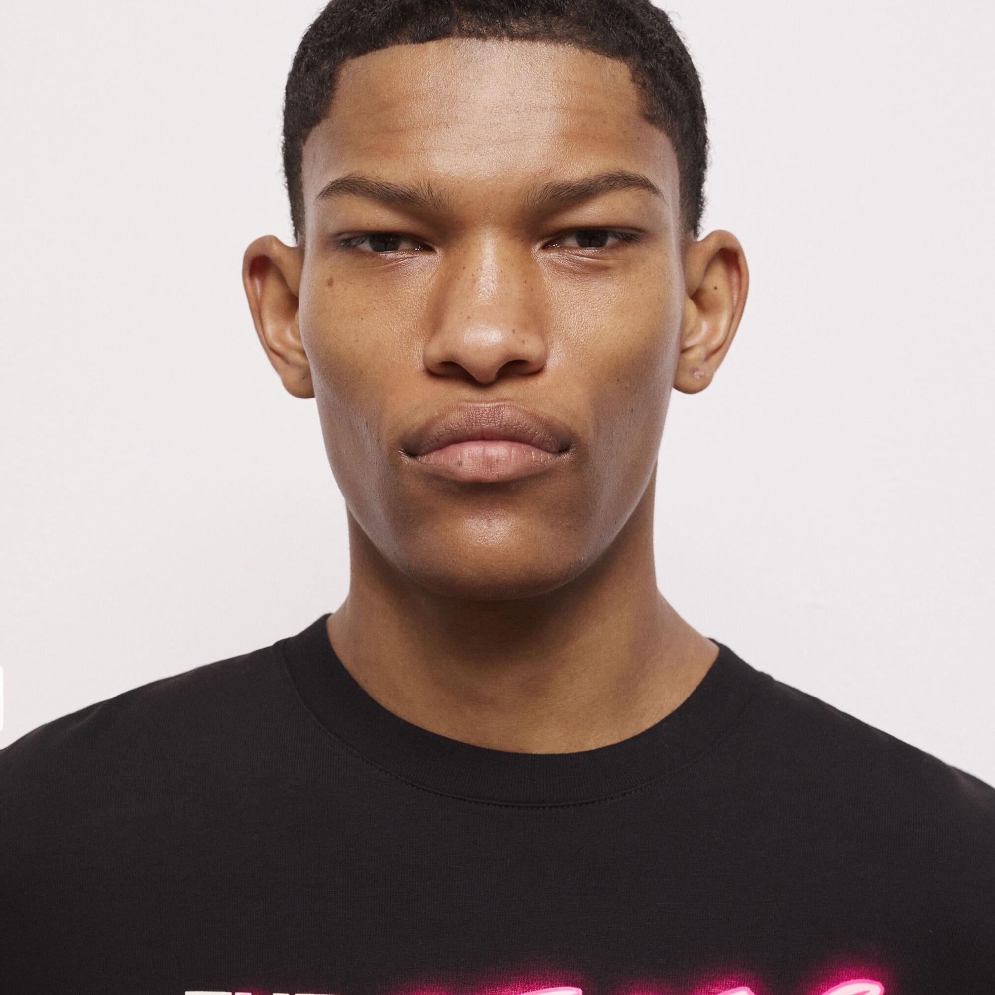 THE KOOPLES ERKEK BASKILI SİYAH T-SHIRT