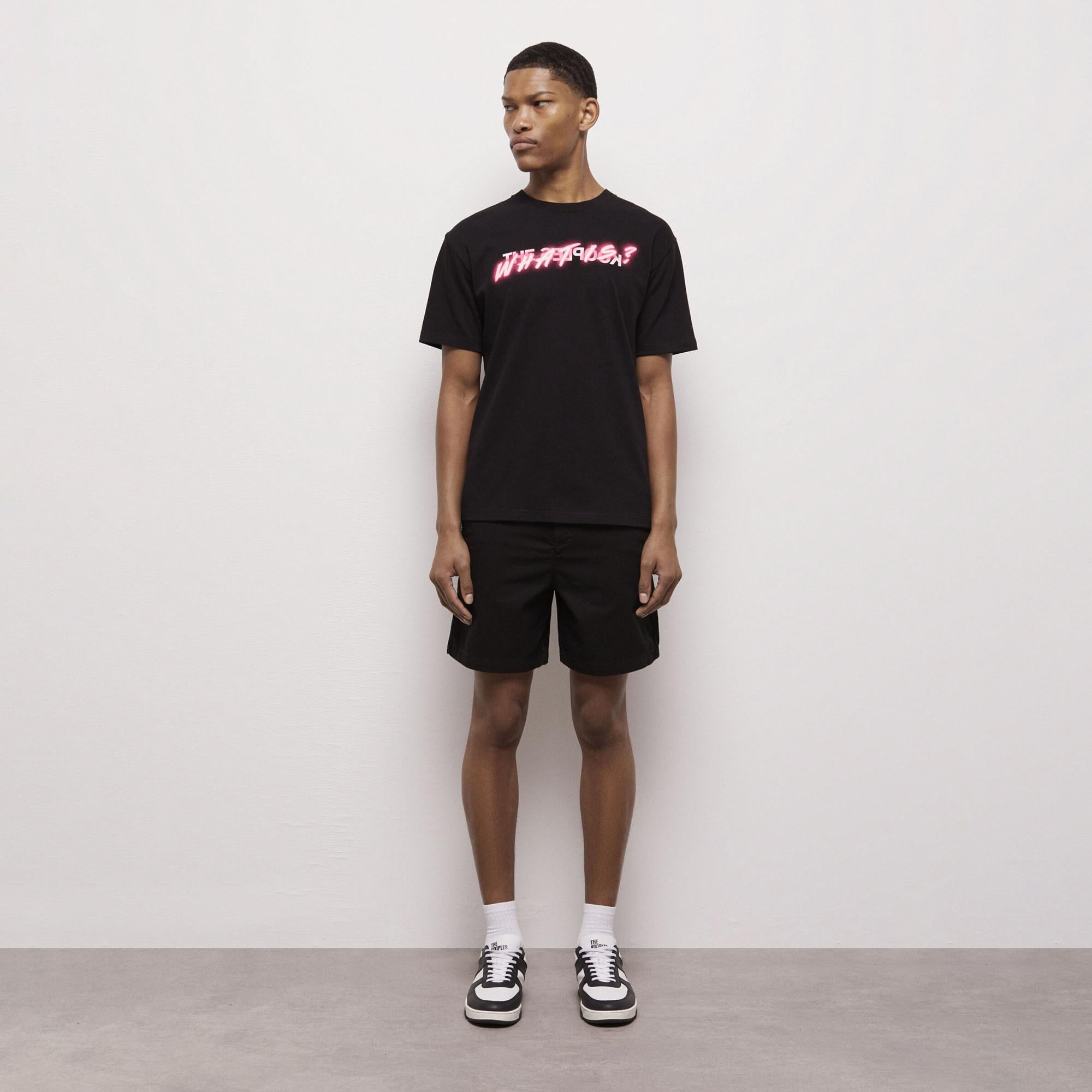 THE KOOPLES ERKEK BASKILI SİYAH T-SHIRT