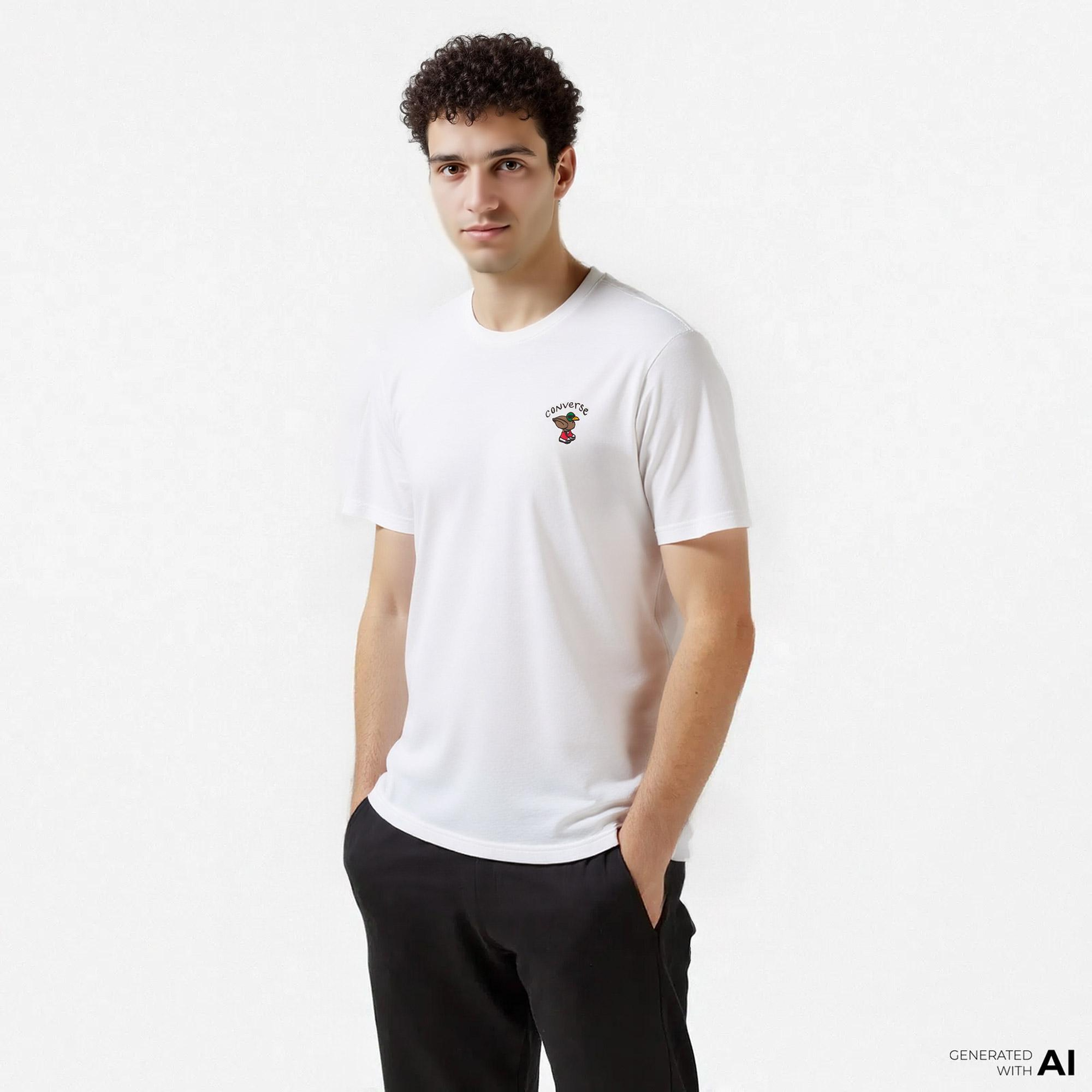 Converse Swimming Pool Erkek Beyaz T-Shirt