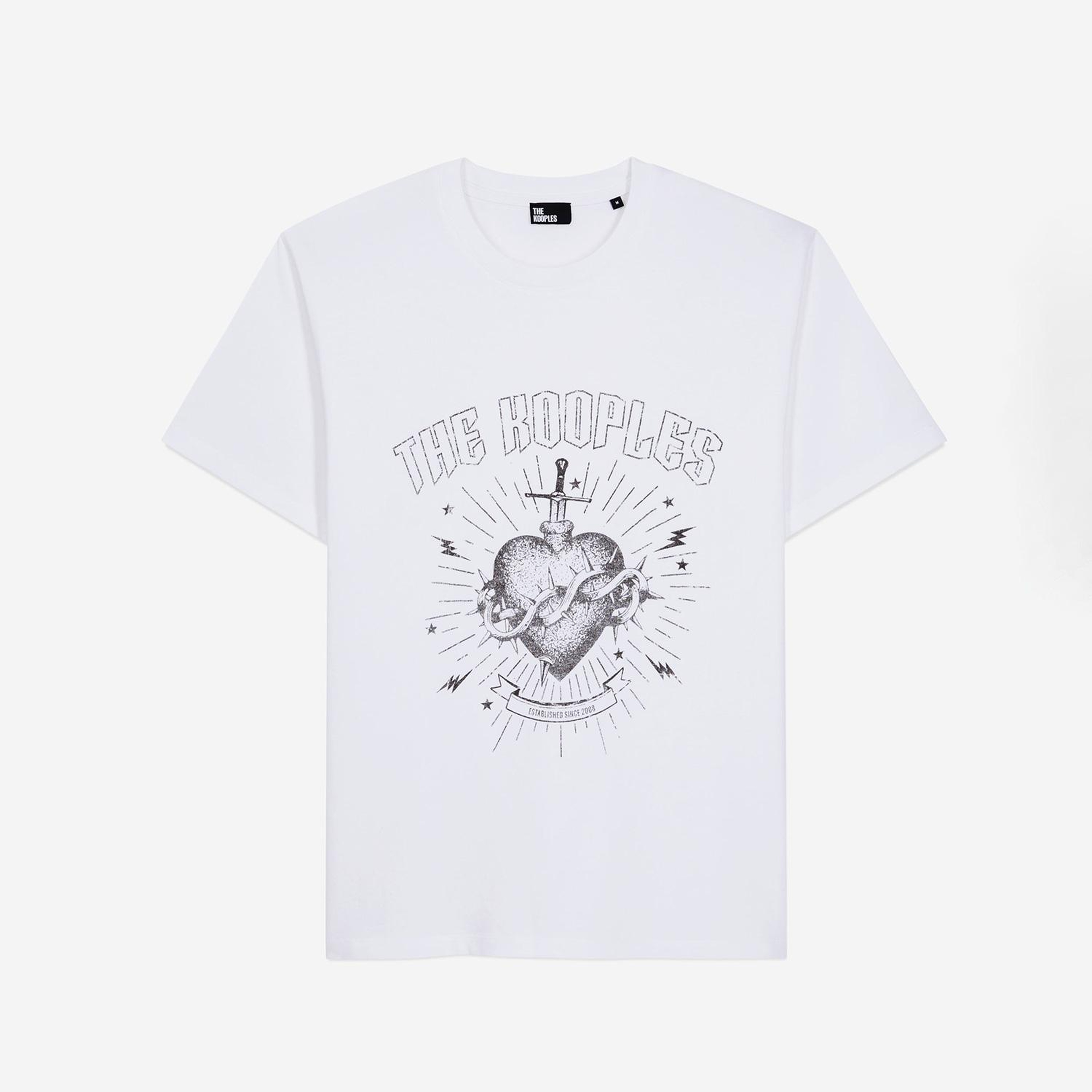 THE KOOPLES ERKEK BİSİKLET YAKA KISA KOLLU BEYAZ T-SHIRT