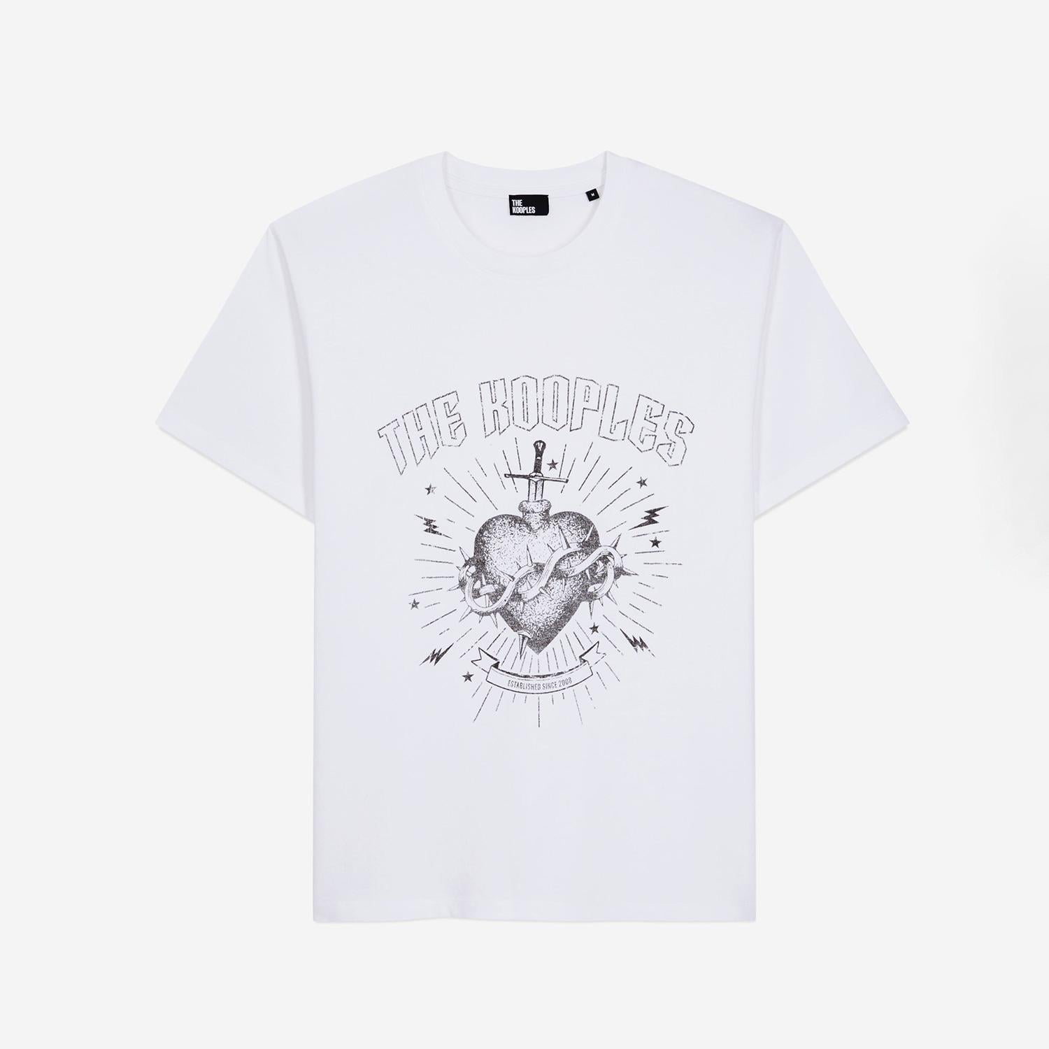 THE KOOPLES ERKEK BİSİKLET YAKA KISA KOLLU BEYAZ T-SHIRT