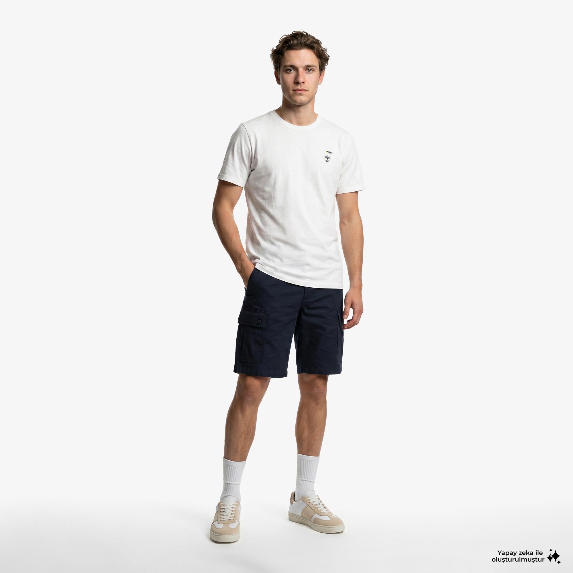 Timberland Poplin Cargo Erkek Lacivert Şort